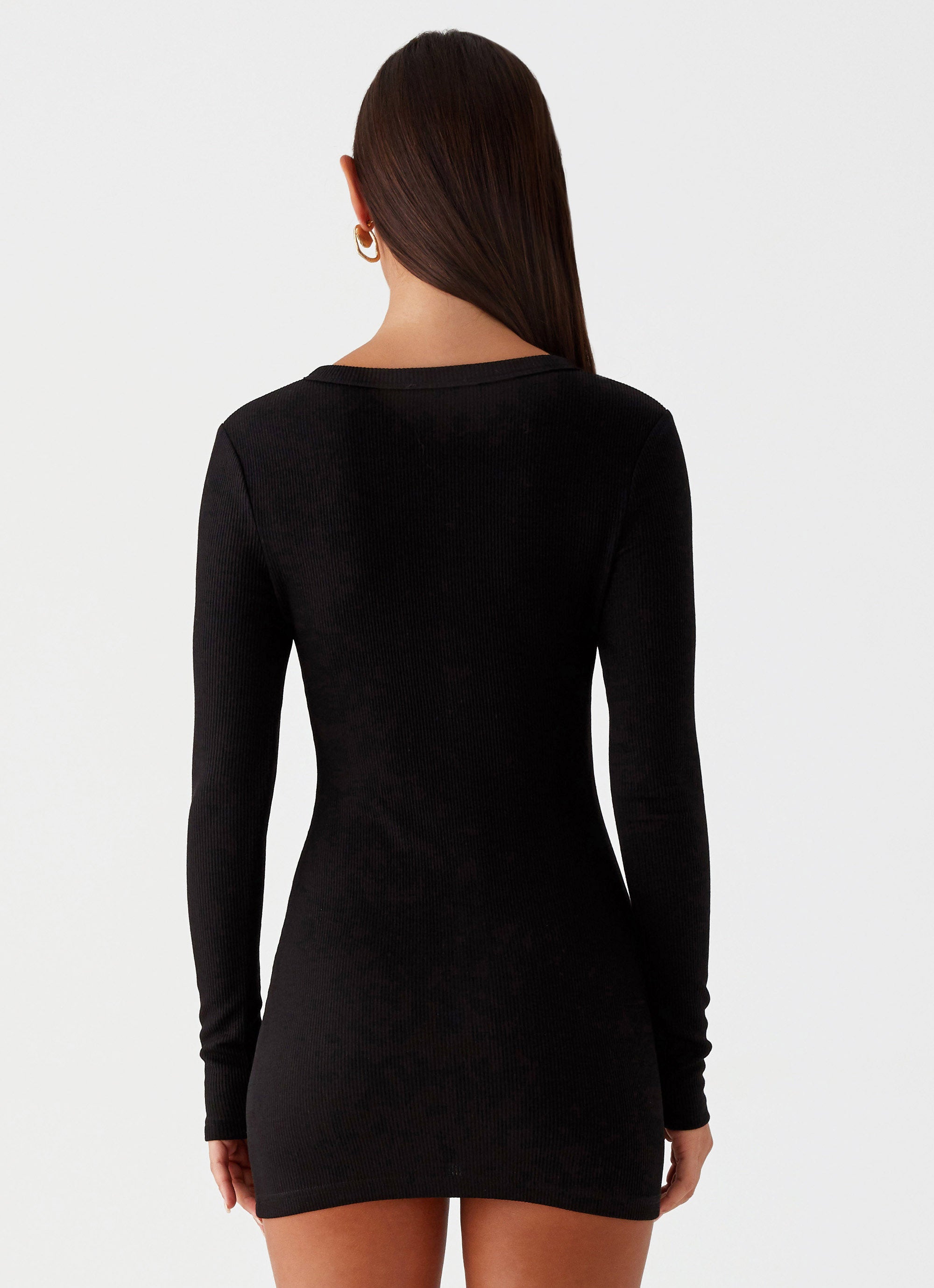 Ailee Long Sleeve Mini Dress - Black Peppermayo US Ailee Long Sleeve Mini Dress - Black Peppermayo US