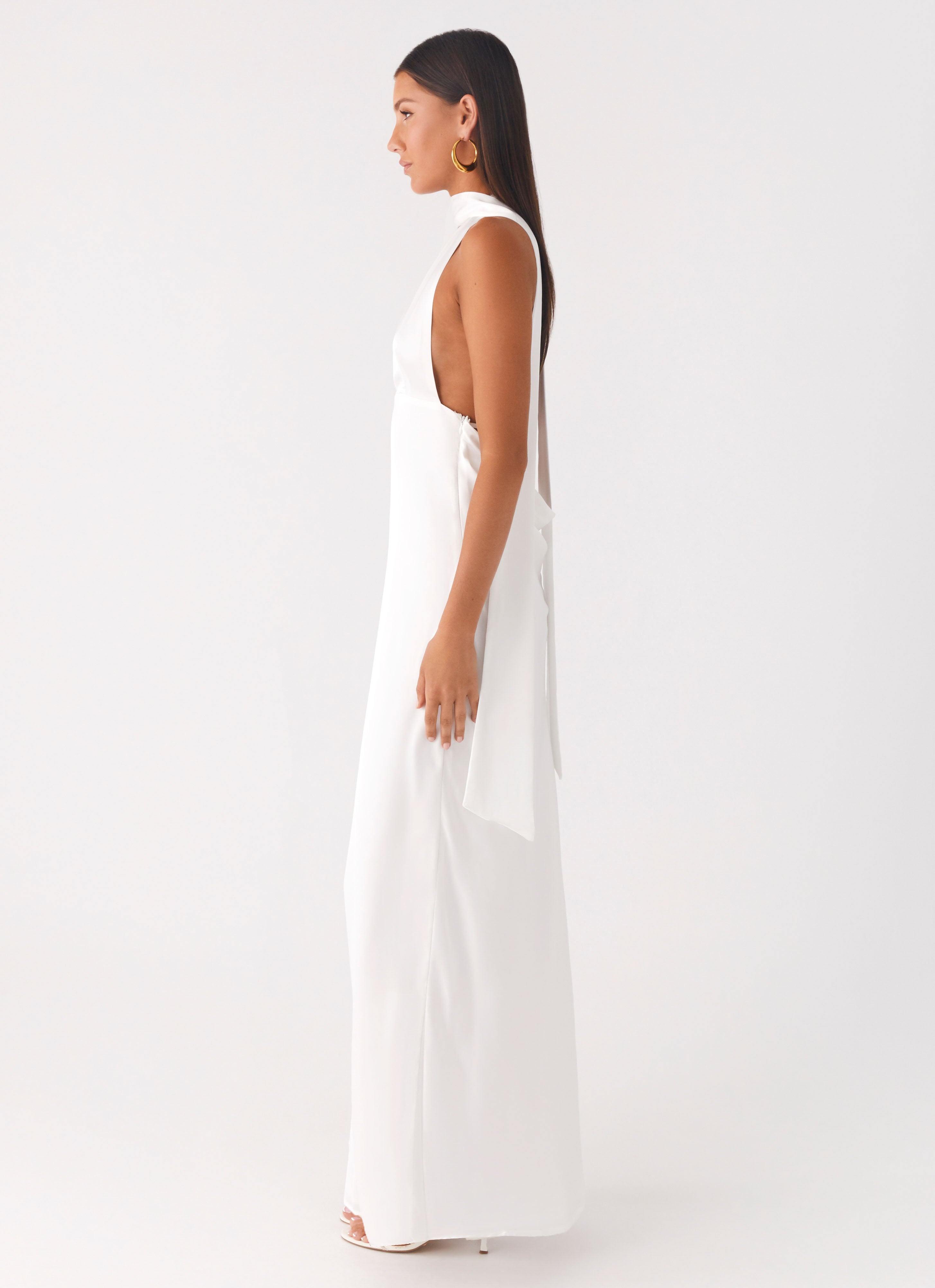 alicia satin halter maxi dress Alicia Satin Halter Maxi Dress