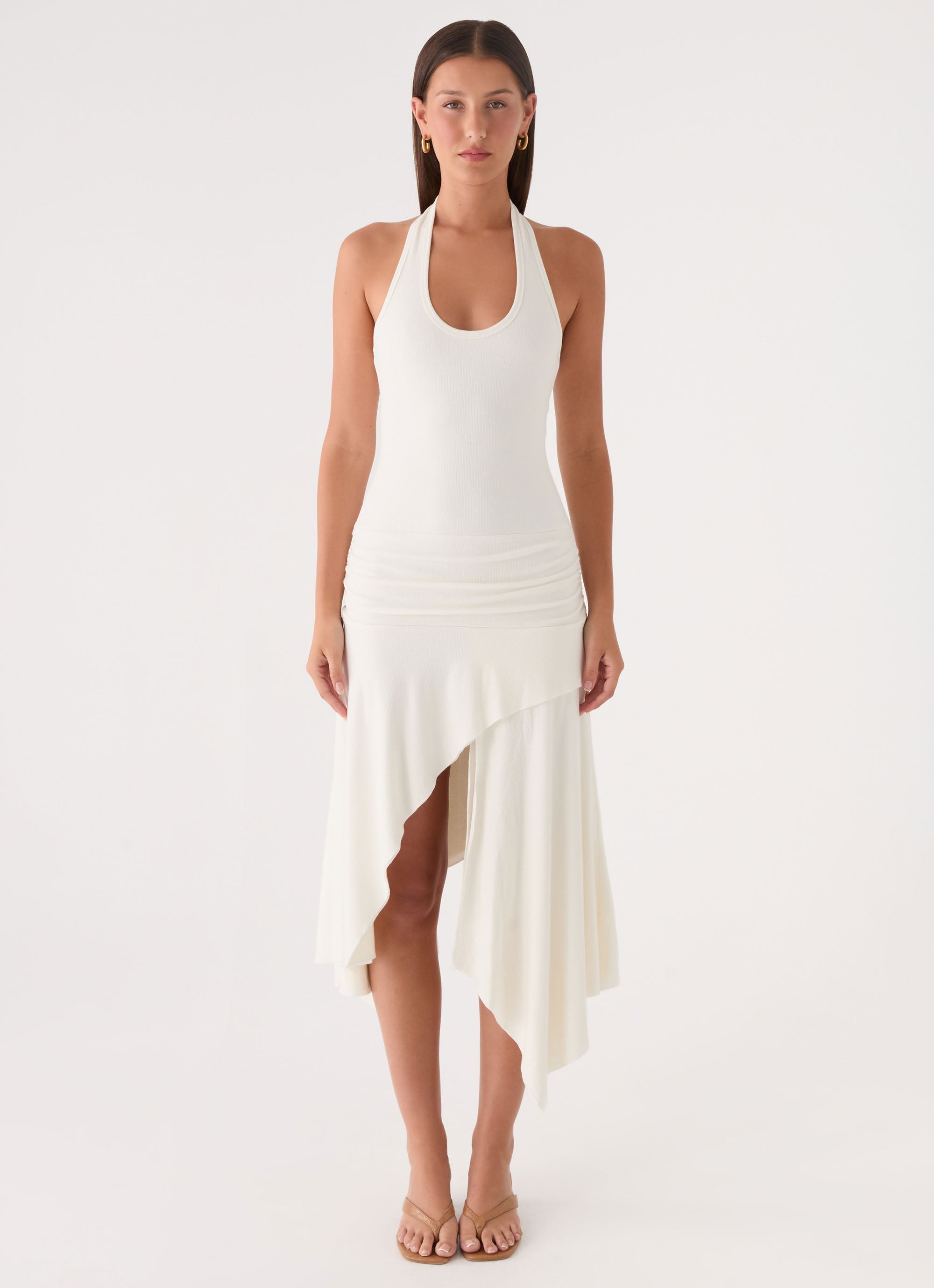 Alise Midi Dress - White White / US 8