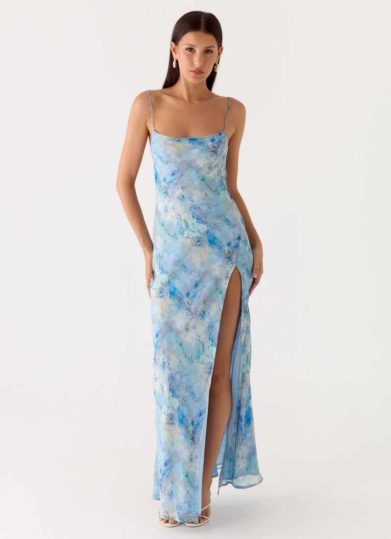 Alouette Maxi Dress - Aqua Paisley