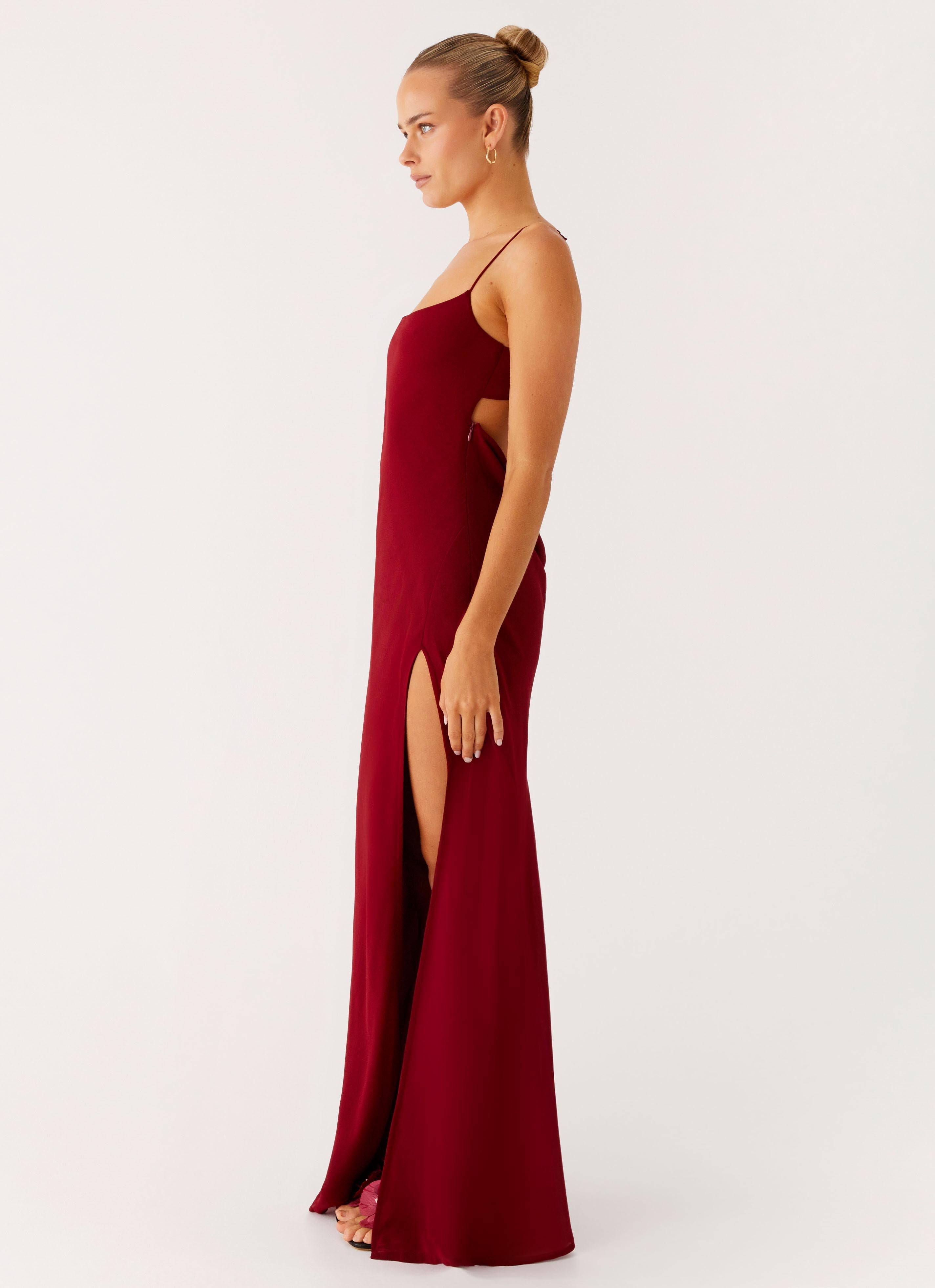 Alouette Maxi Dress - Burgundy Burgundy / US 18 Alouette Maxi Dress - Burgundy Burgundy / US 18