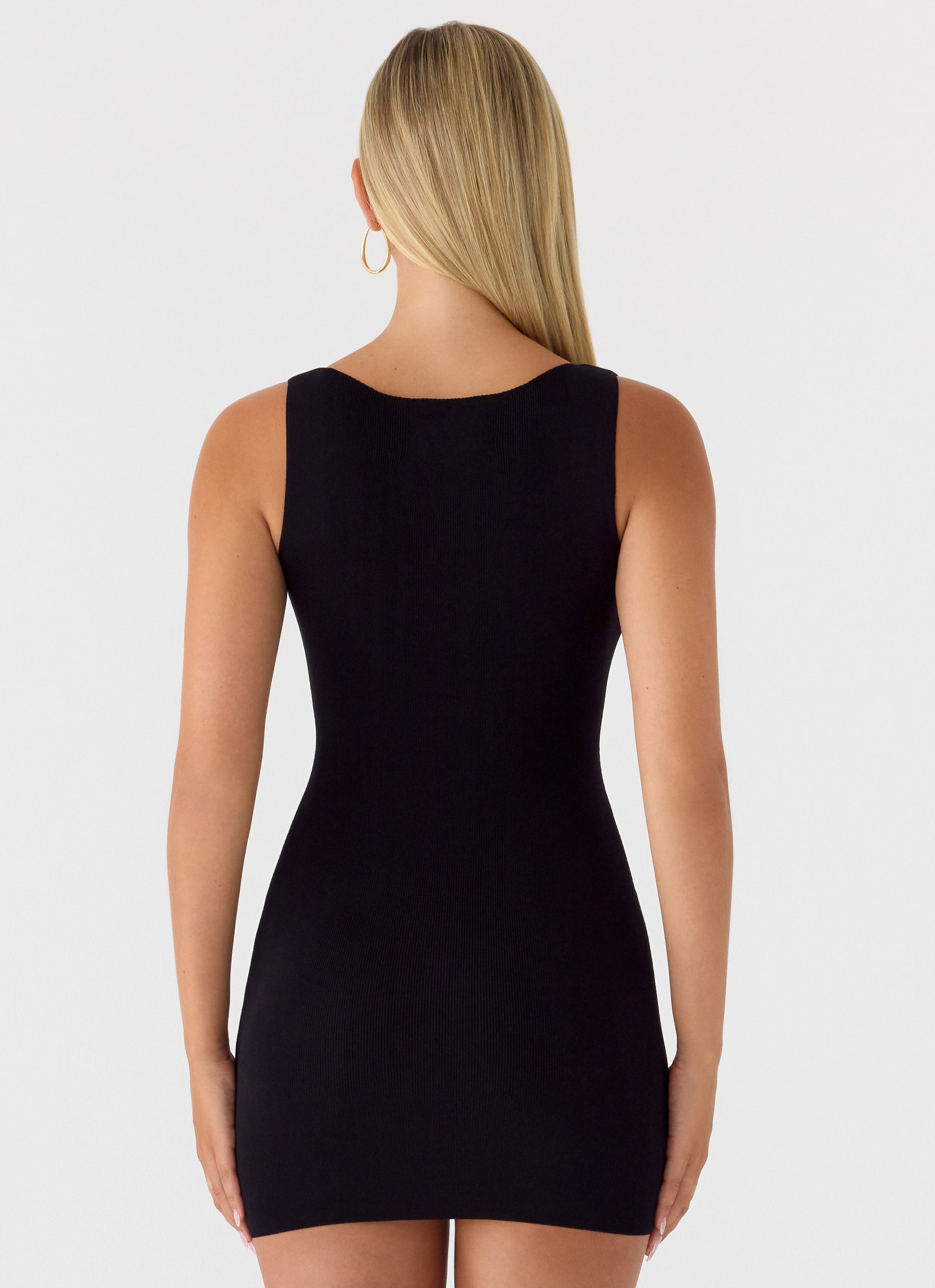 Amaris Knit Mini Dress - Black Black / M-L