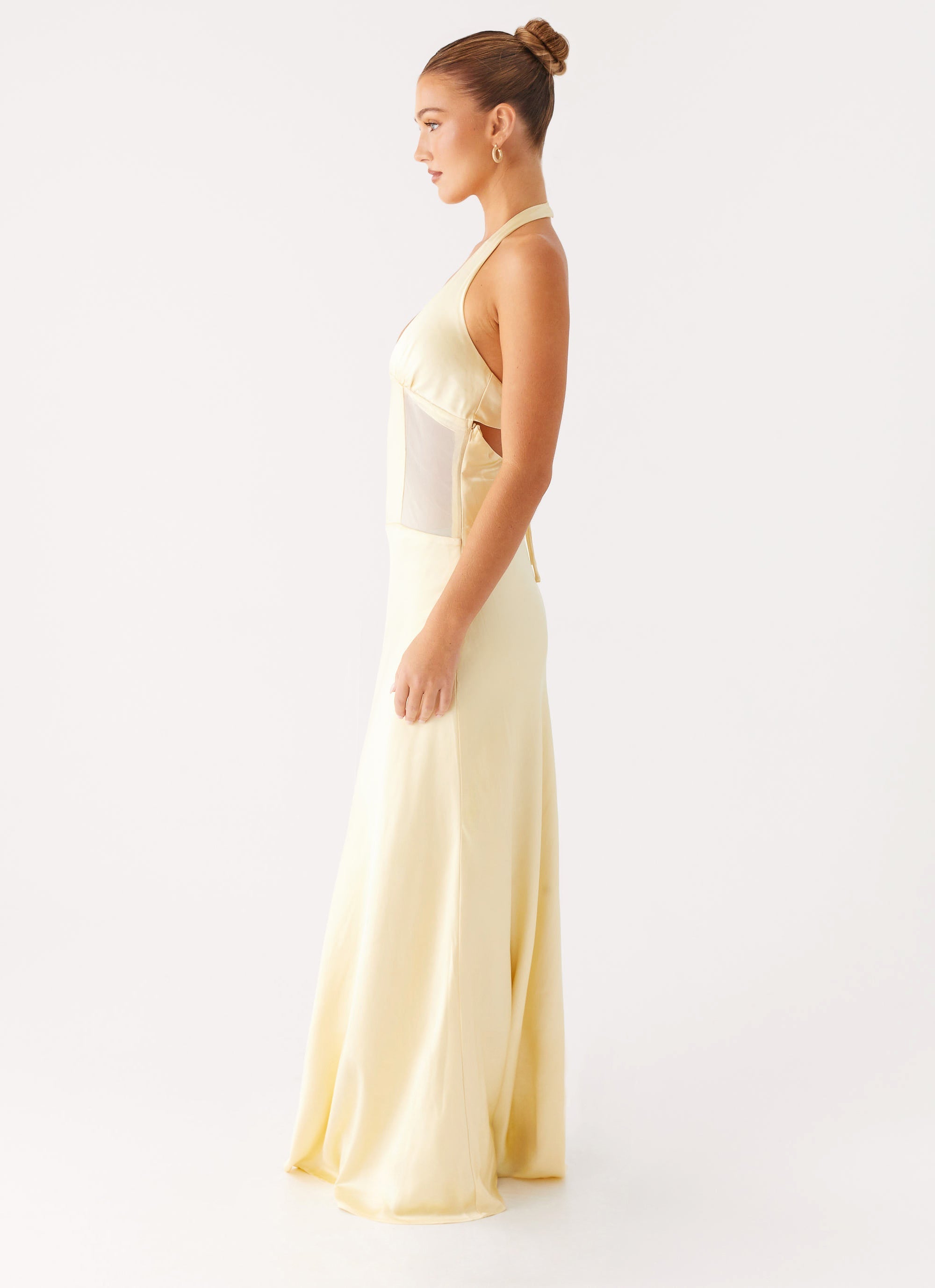 Ambre Mesh Panel Maxi Dress - Yellow Yellow / US 8 Ambre Mesh Panel Maxi Dress - Yellow Yellow / US 8