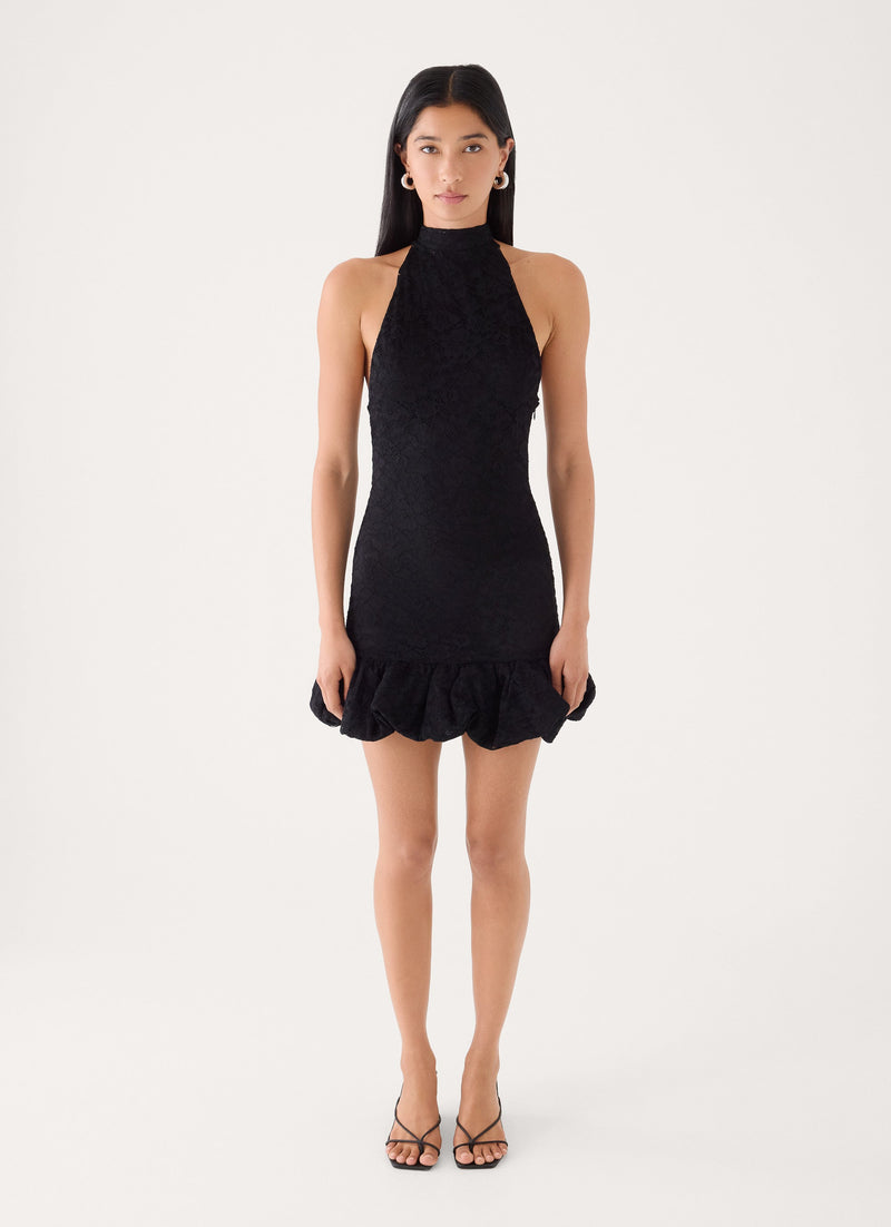 Anari Lace Mini Dress - Black