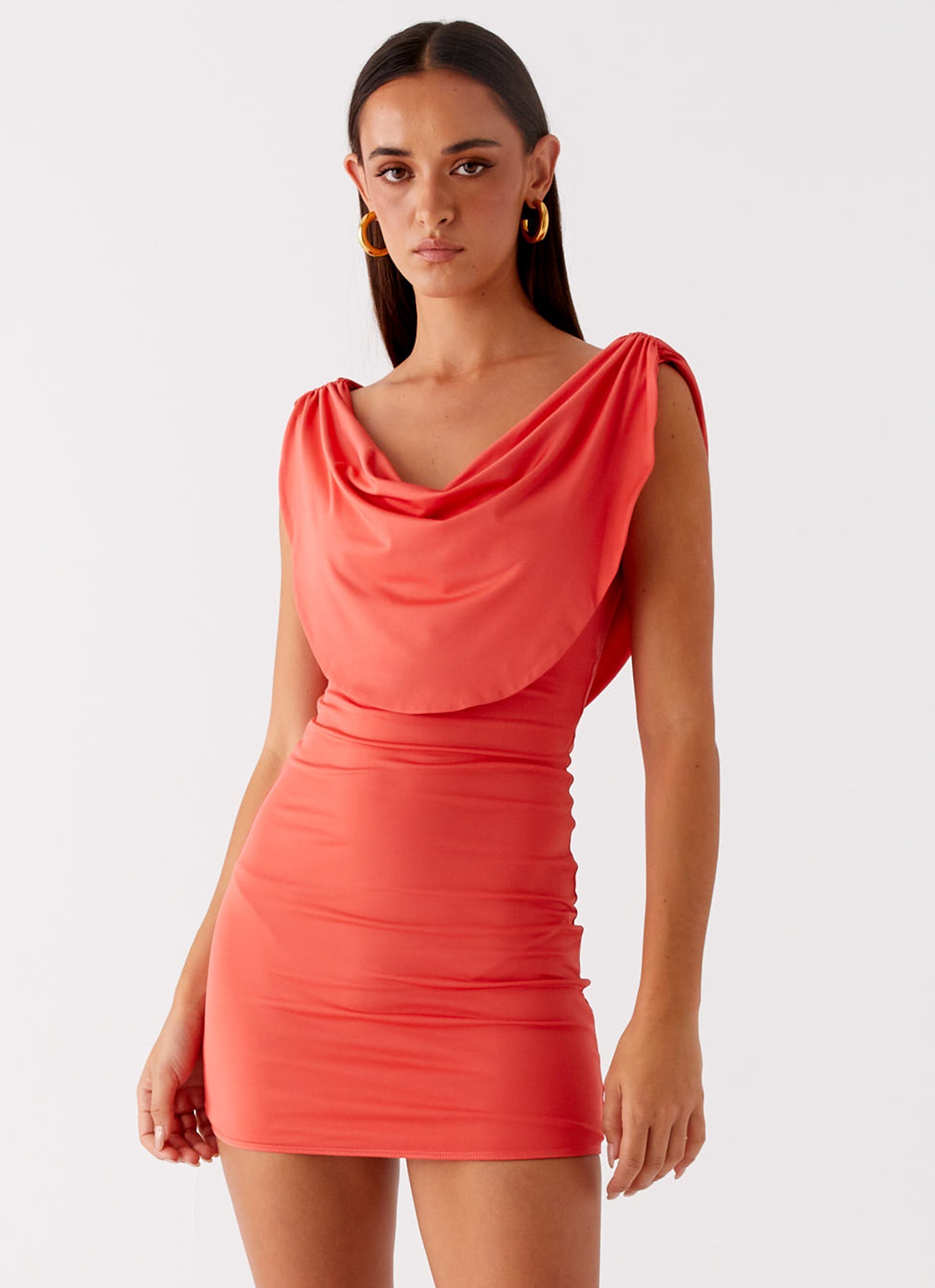 Angeles Mini Dress - Coral Coral / US 12 Angeles Mini Dress - Coral Coral / US 12