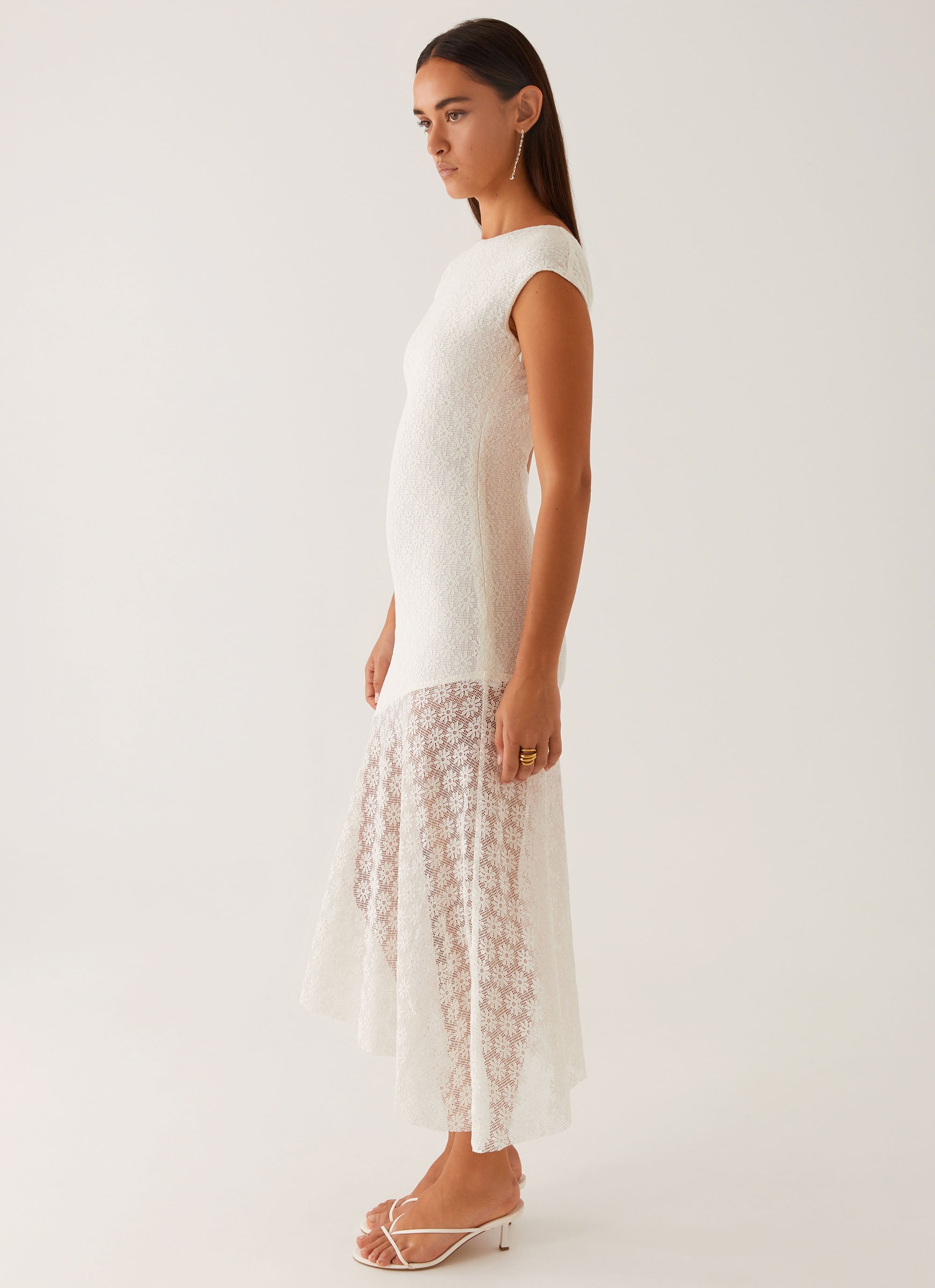 Arielle Open Back Midi Dress - White Peppermayo US Arielle Open Back Midi Dress - White Peppermayo US