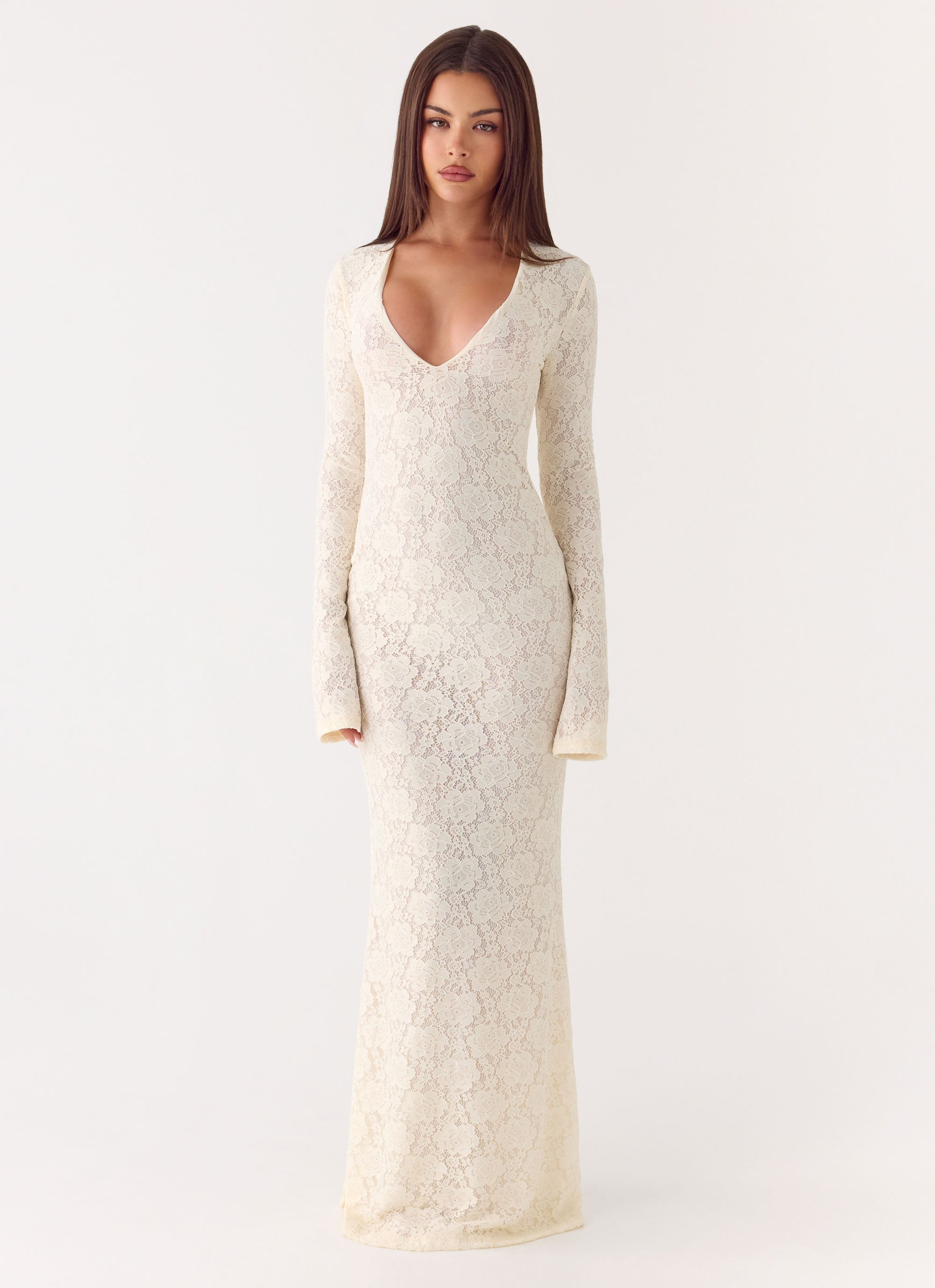 Astoria Long Sleeve Maxi Dress - Ivory Ivory / US 8 Astoria Long Sleeve Maxi Dress - Ivory Ivory / US 8