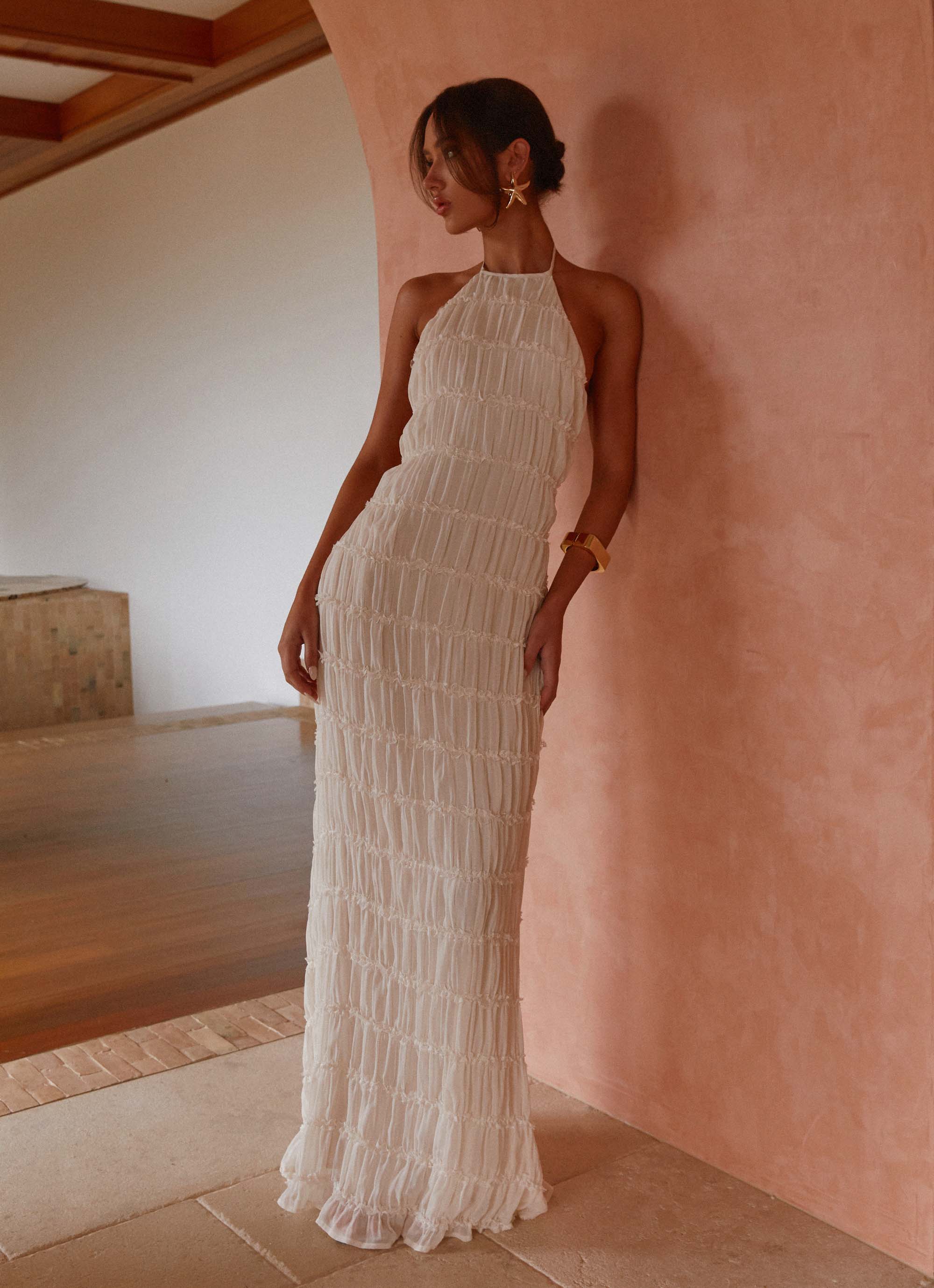 Aullie Maxi Dress - Ivory Ivory / US 16 Aullie Maxi Dress - Ivory Ivory / US 16