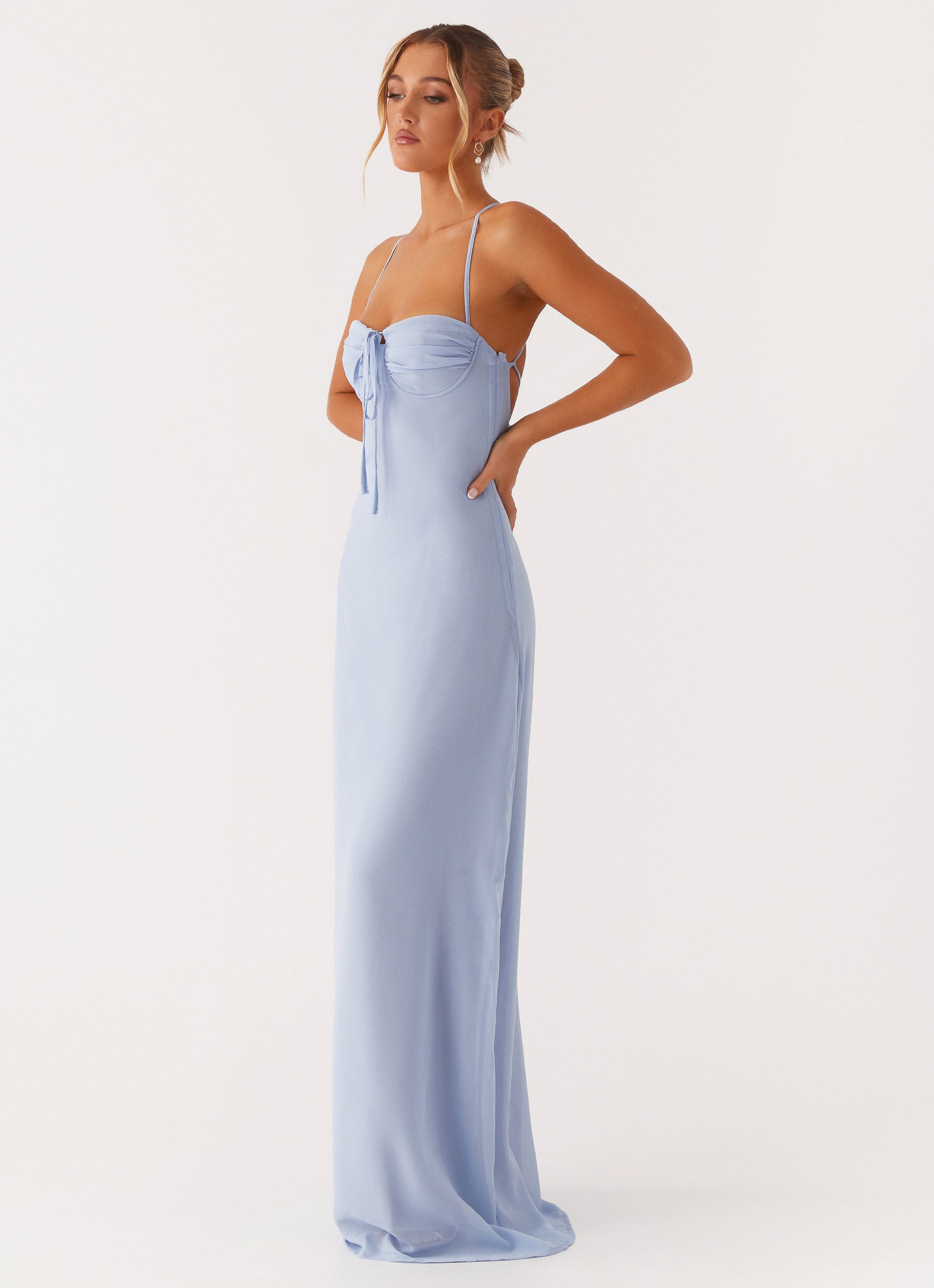 Aveline Bustier Maxi Dress - Blue Peppermayo US Aveline Bustier Maxi Dress - Blue Peppermayo US