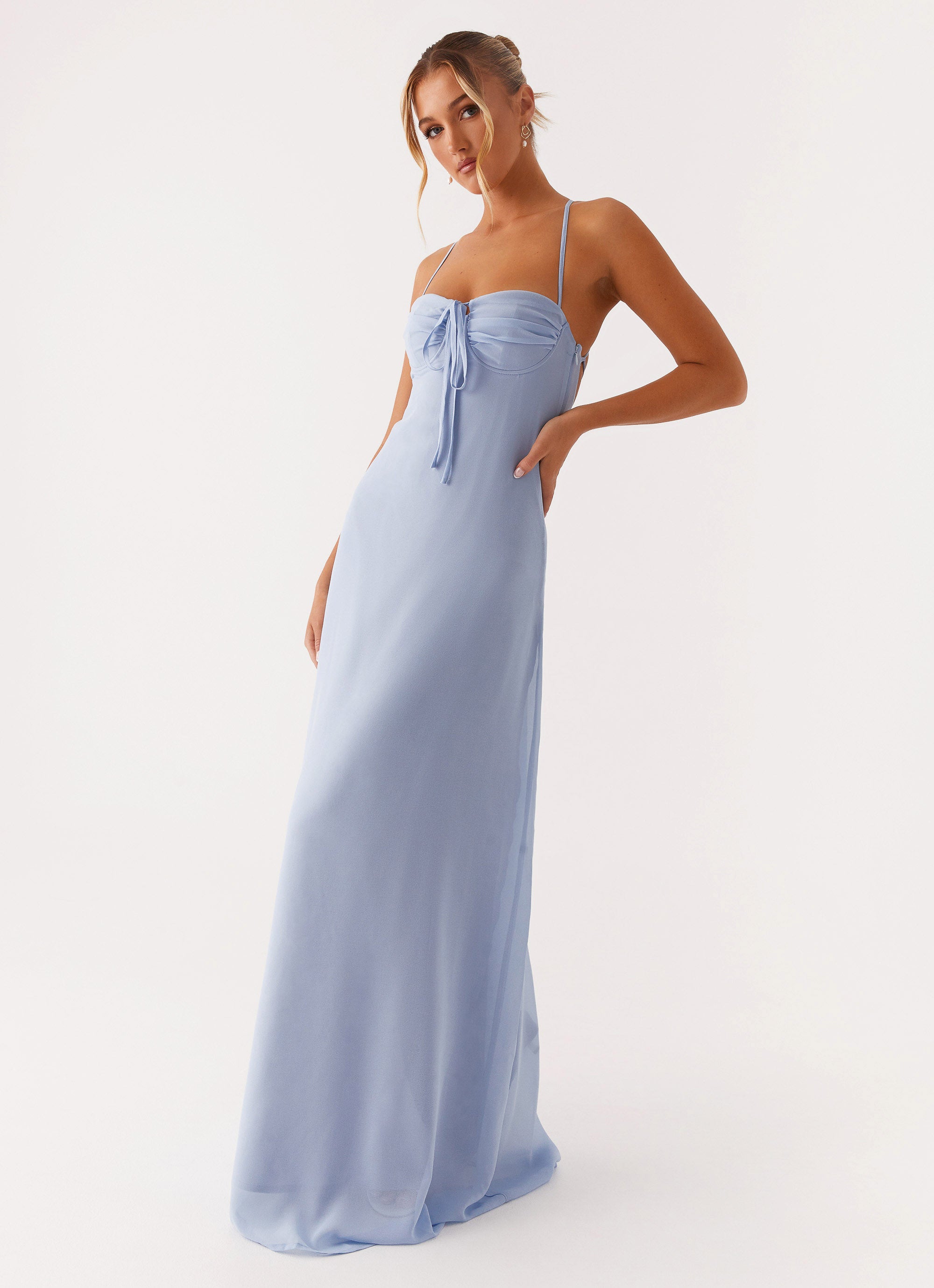 Aveline Bustier Maxi Dress - Blue Peppermayo US Aveline Bustier Maxi Dress - Blue Peppermayo US