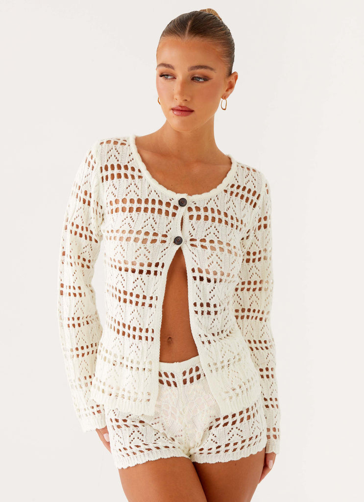 Baylock Crochet Shorts White 5
