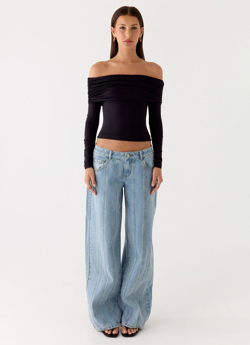 Better Now Long Sleeve Top - Black