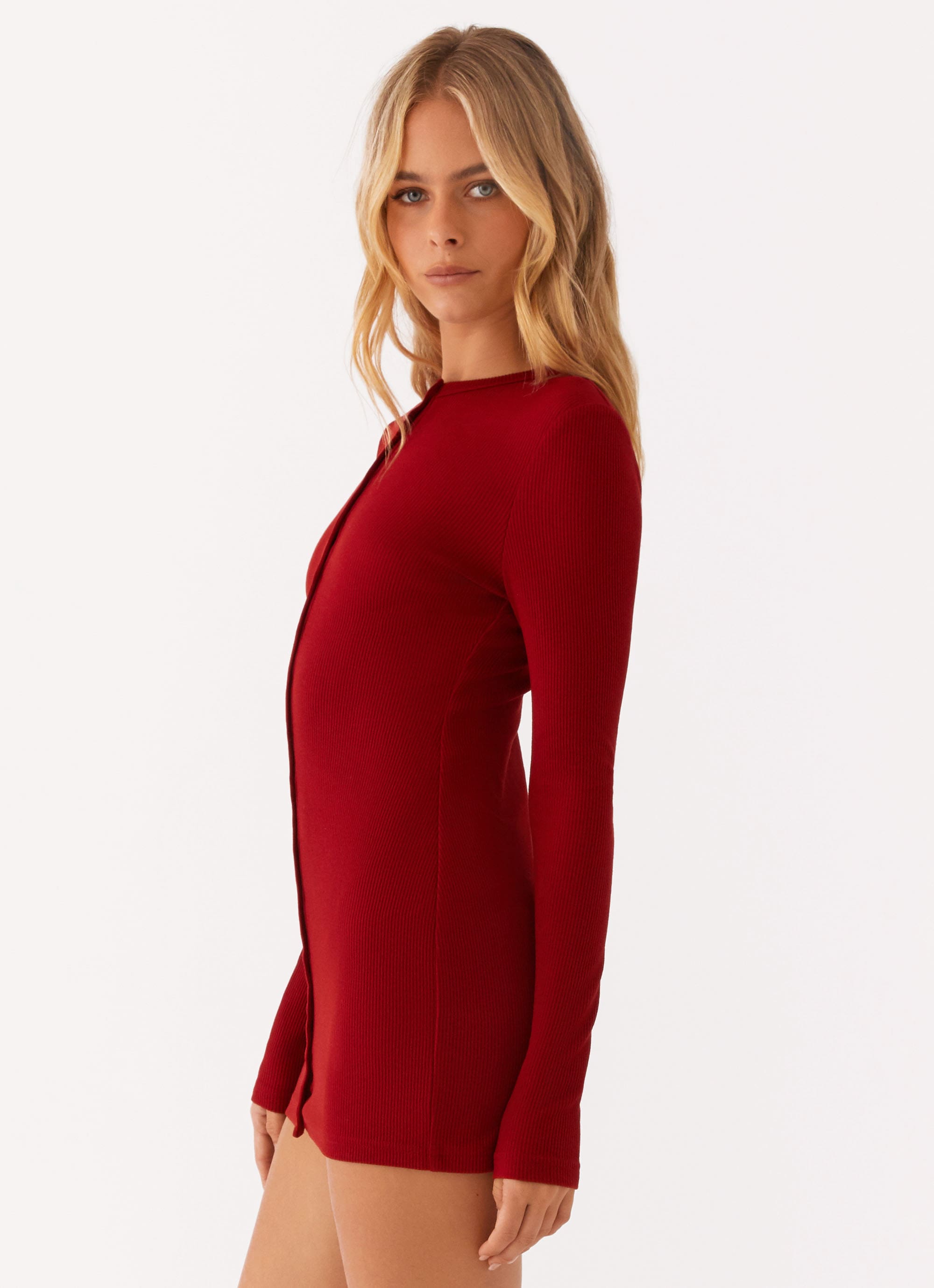 Blair Long Sleeve Mini Dress - Red Peppermayo US Blair Long Sleeve Mini Dress - Red Peppermayo US