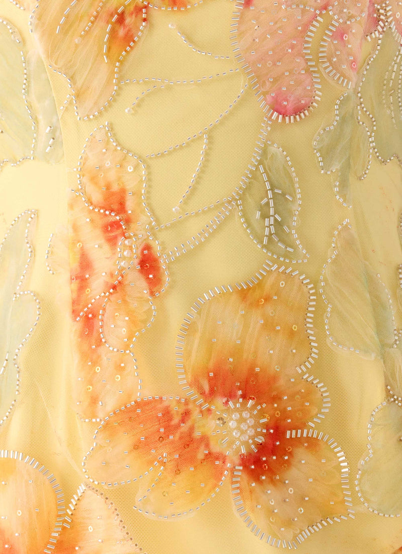 Bliss Beaded Mini Skirt - Floral Beaded