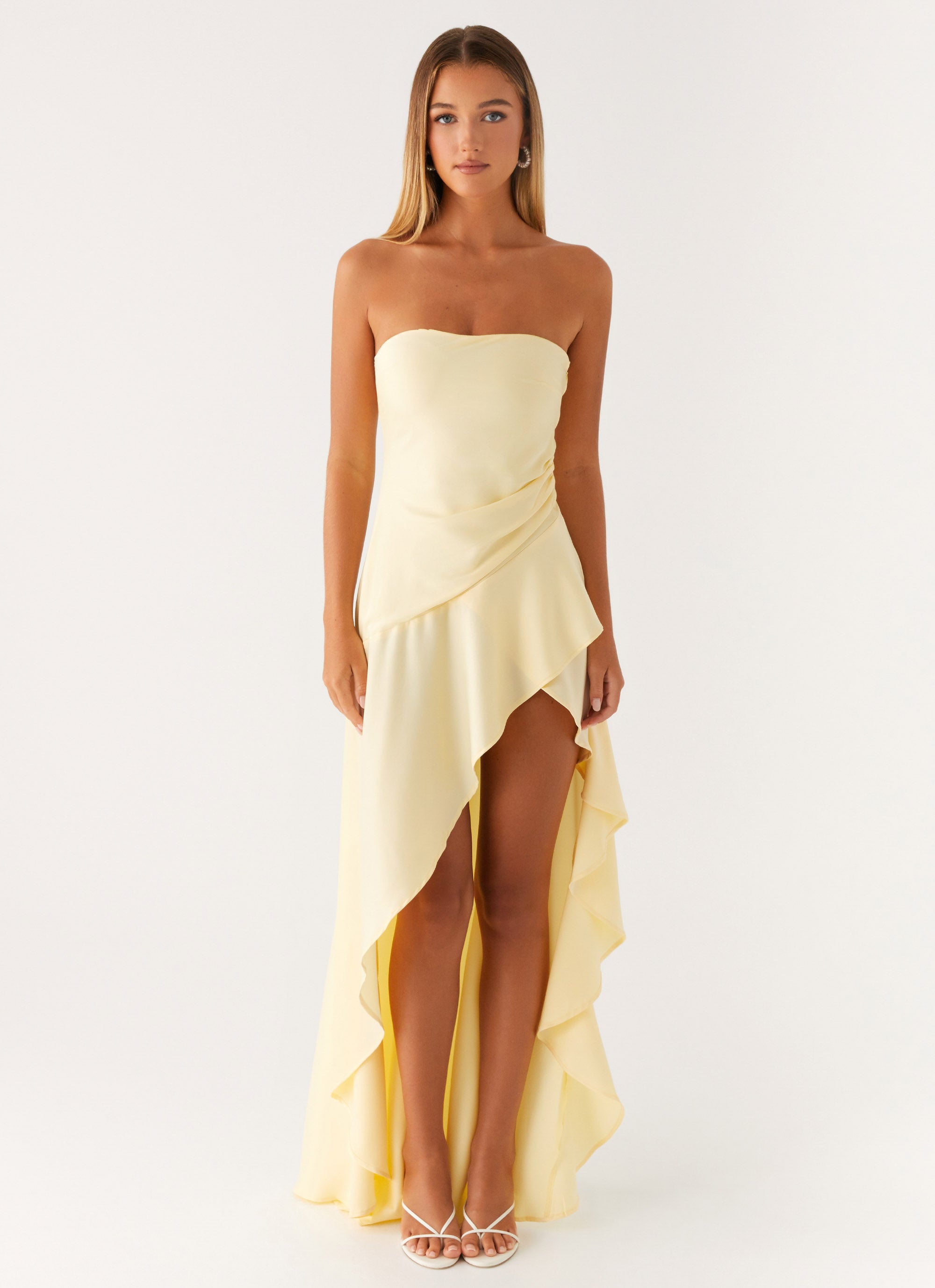 Bodie Maxi Dress - Pastel Yellow Peppermayo US Bodie Maxi Dress - Pastel Yellow Peppermayo US