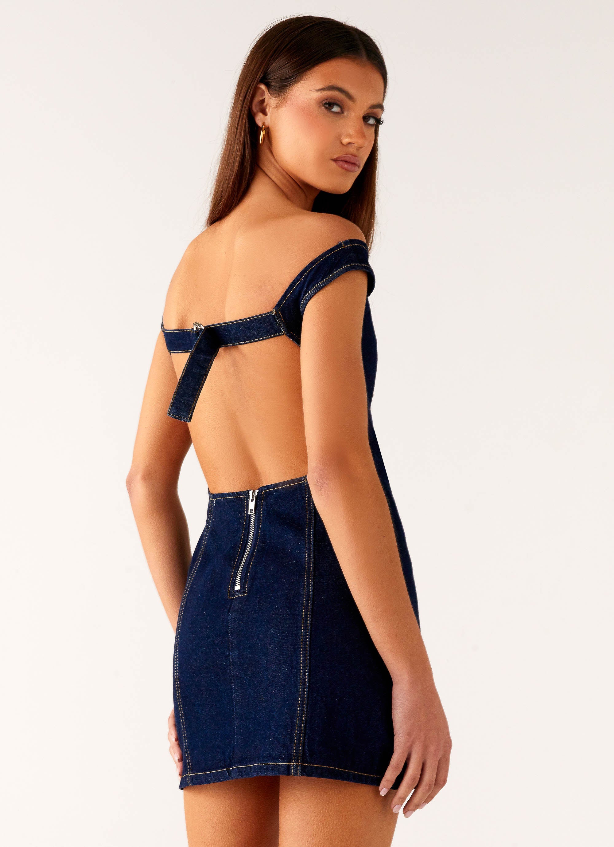 Bonnie Denim Mini Dress - Indigo Indigo / US 8 Bonnie Denim Mini Dress - Indigo Indigo / US 8