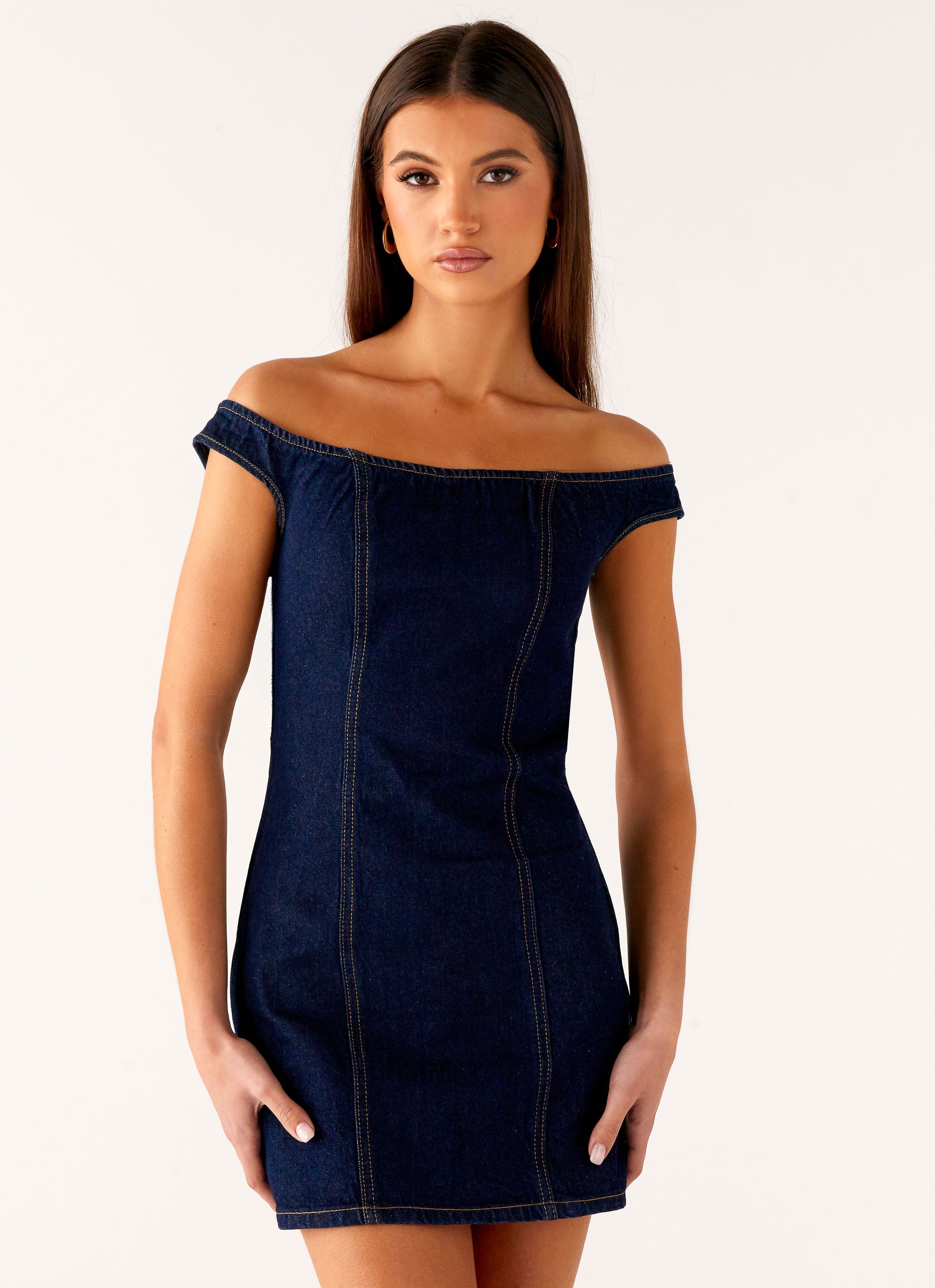 andmary bonnie denim mini dress アンドマリー ANDMARY】Bonnie denim mini dress