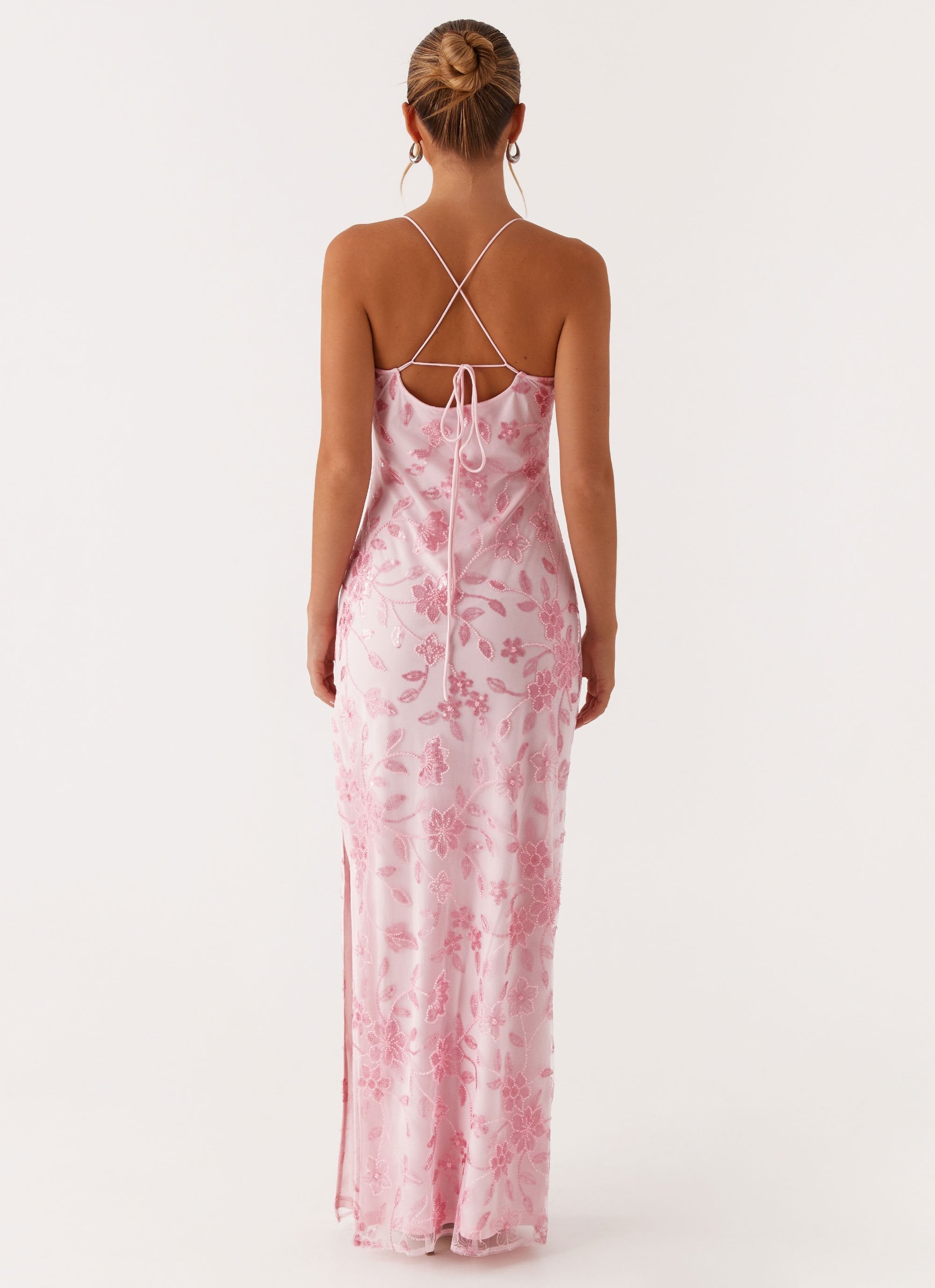 Bright Lights Beaded Maxi Dress - Pink Peppermayo US Bright Lights Beaded Maxi Dress - Pink Peppermayo US
