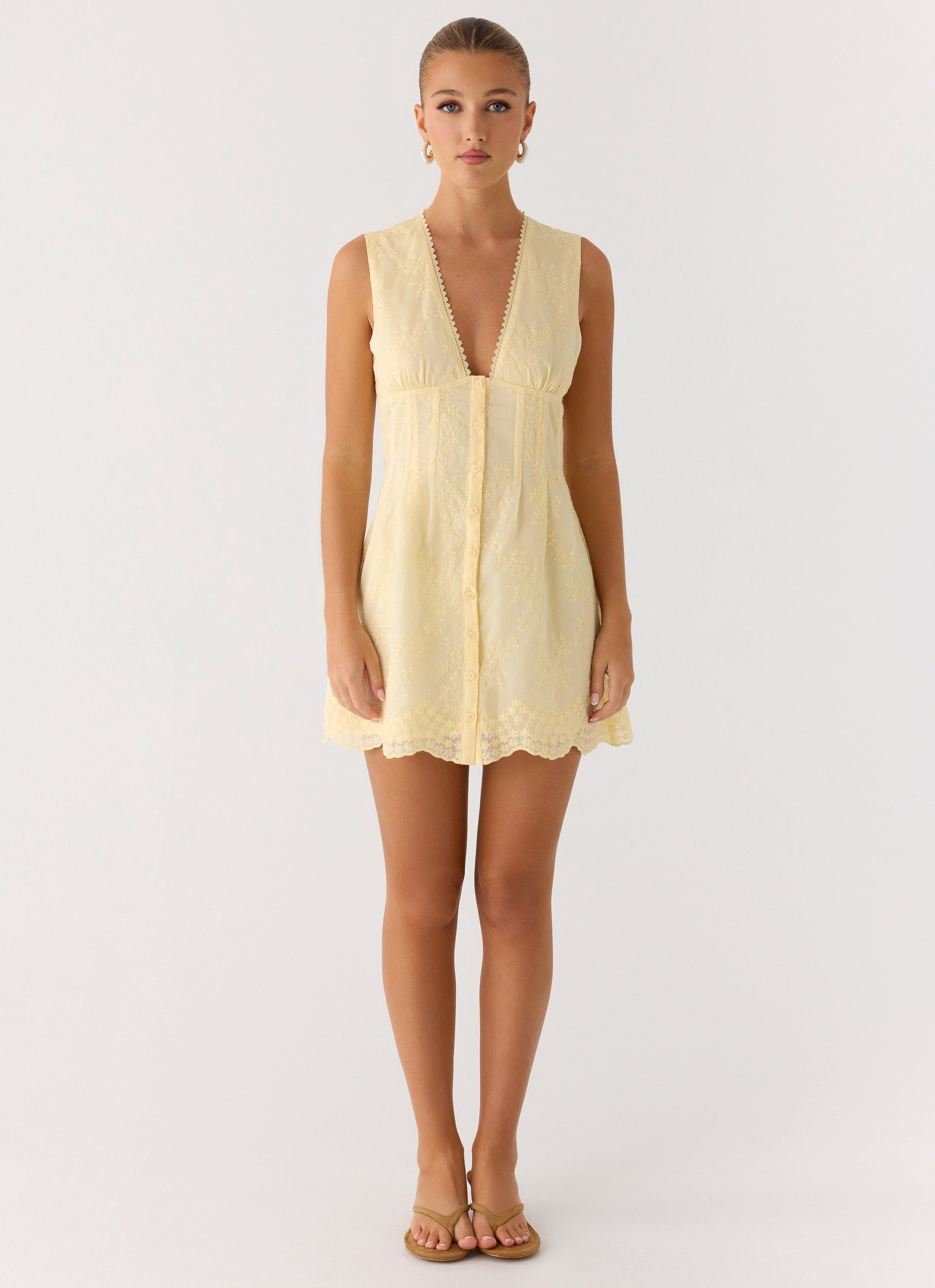 Burning Bright Mini Dress - Butter Yellow Butter Yellow / US 10 Burning Bright Mini Dress - Butter Yellow Butter Yellow / US 10