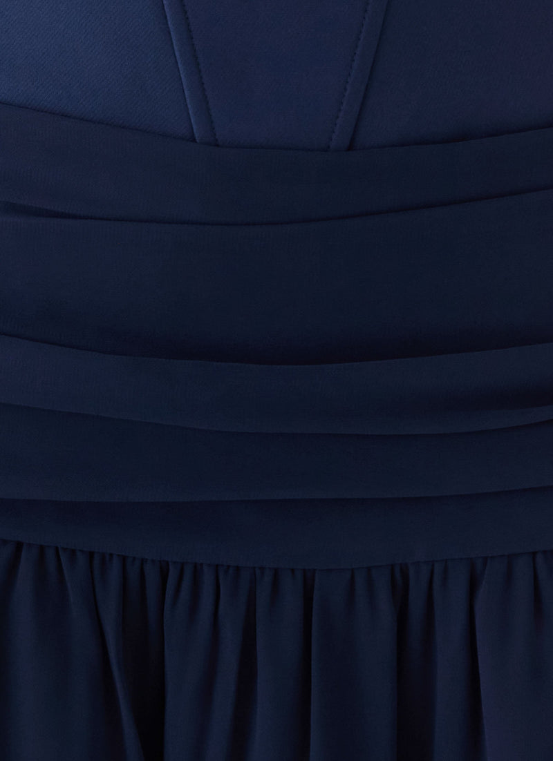 Clemsie Bustier Maxi Dress - Navy