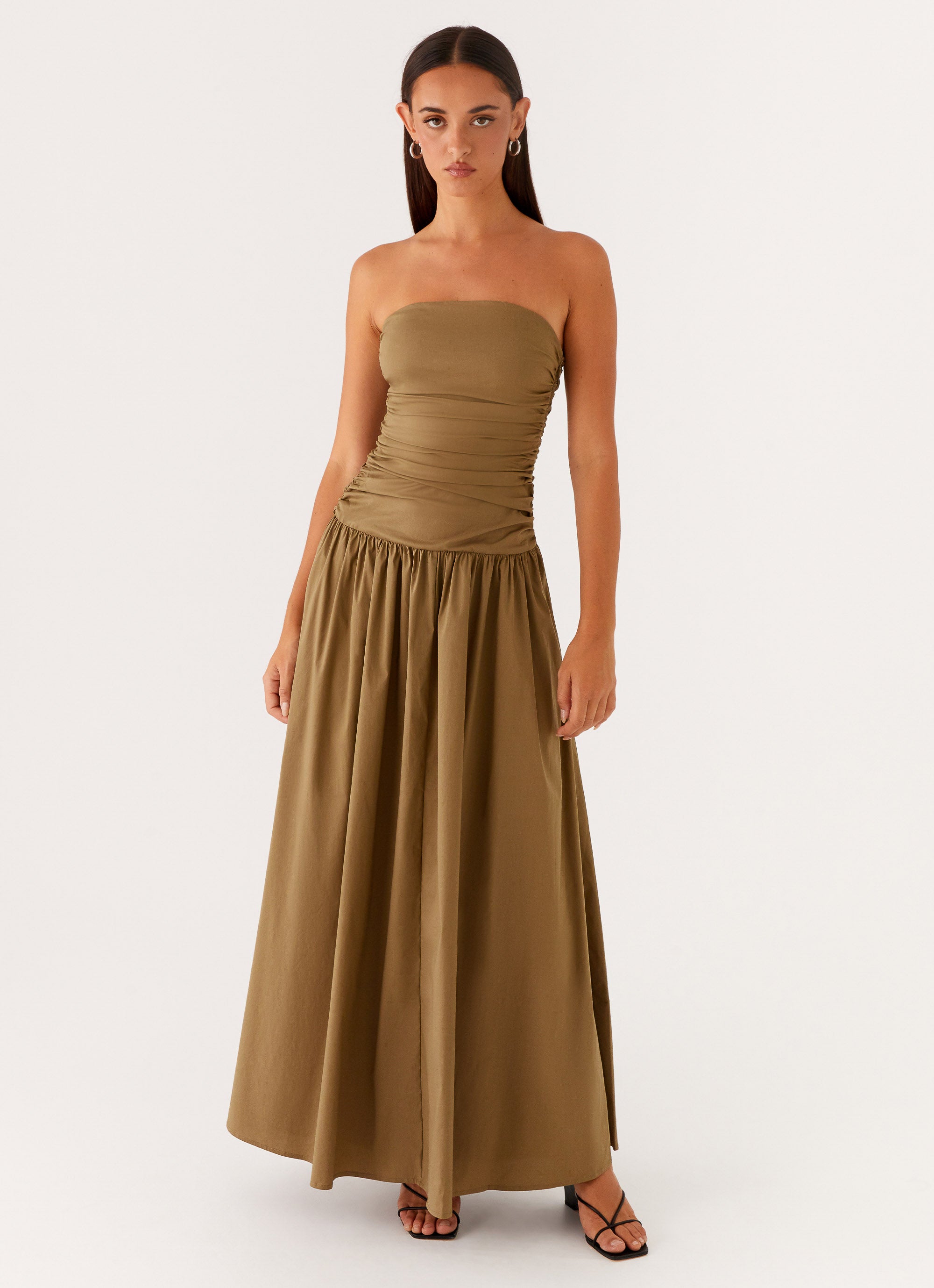 peppermayo carmel maxi dress White Sorority | Dress Peppermayo Exclusive The Carmel Maxi Dress is made for nights out and golden hour moments that demand modern elegance Rush Dress | Carmel Maxi