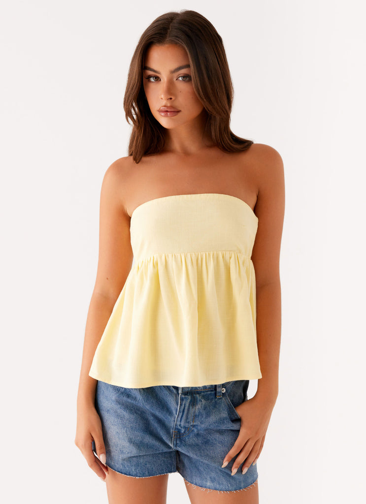 Cassie Tube Top Yellow 4 Peppermayo