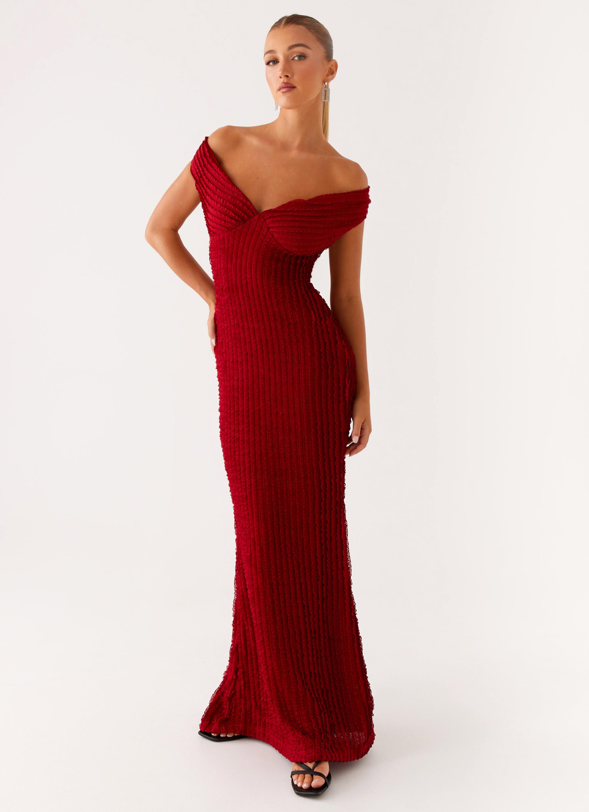 Chantelle Maxi Dress - Red Red / US 12 Chantelle Maxi Dress - Red Red / US 12