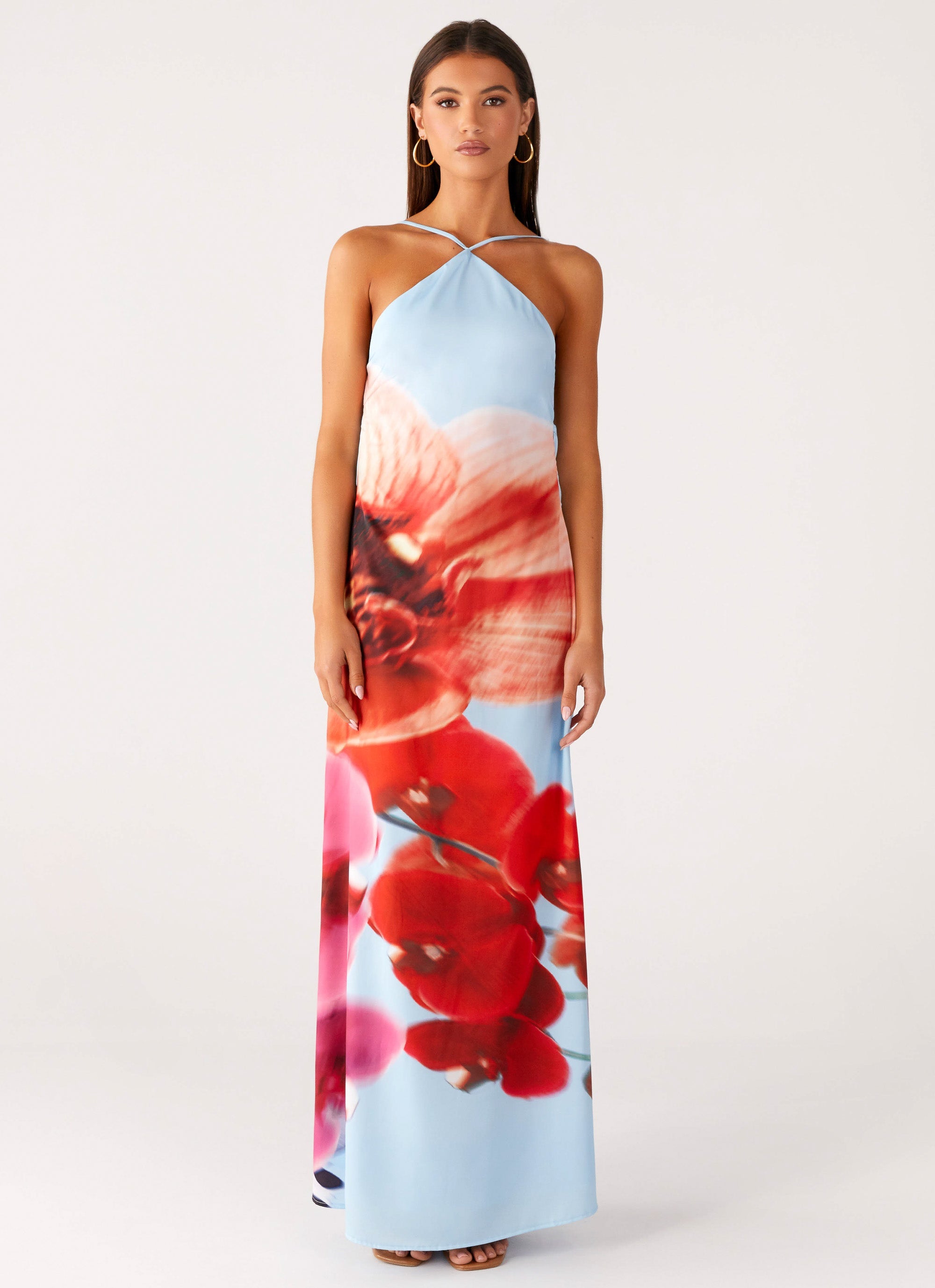 Chloe Maxi Dress - Turquoise Bloom Turquoise Bloom / US 4 Chloe Maxi Dress - Turquoise Bloom Turquoise Bloom / US 4