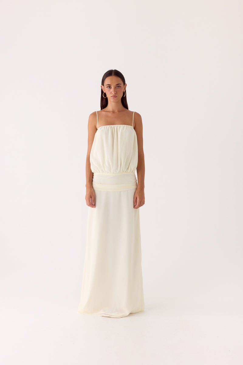 Citrus Kiss Maxi Dress - Baby Yellow