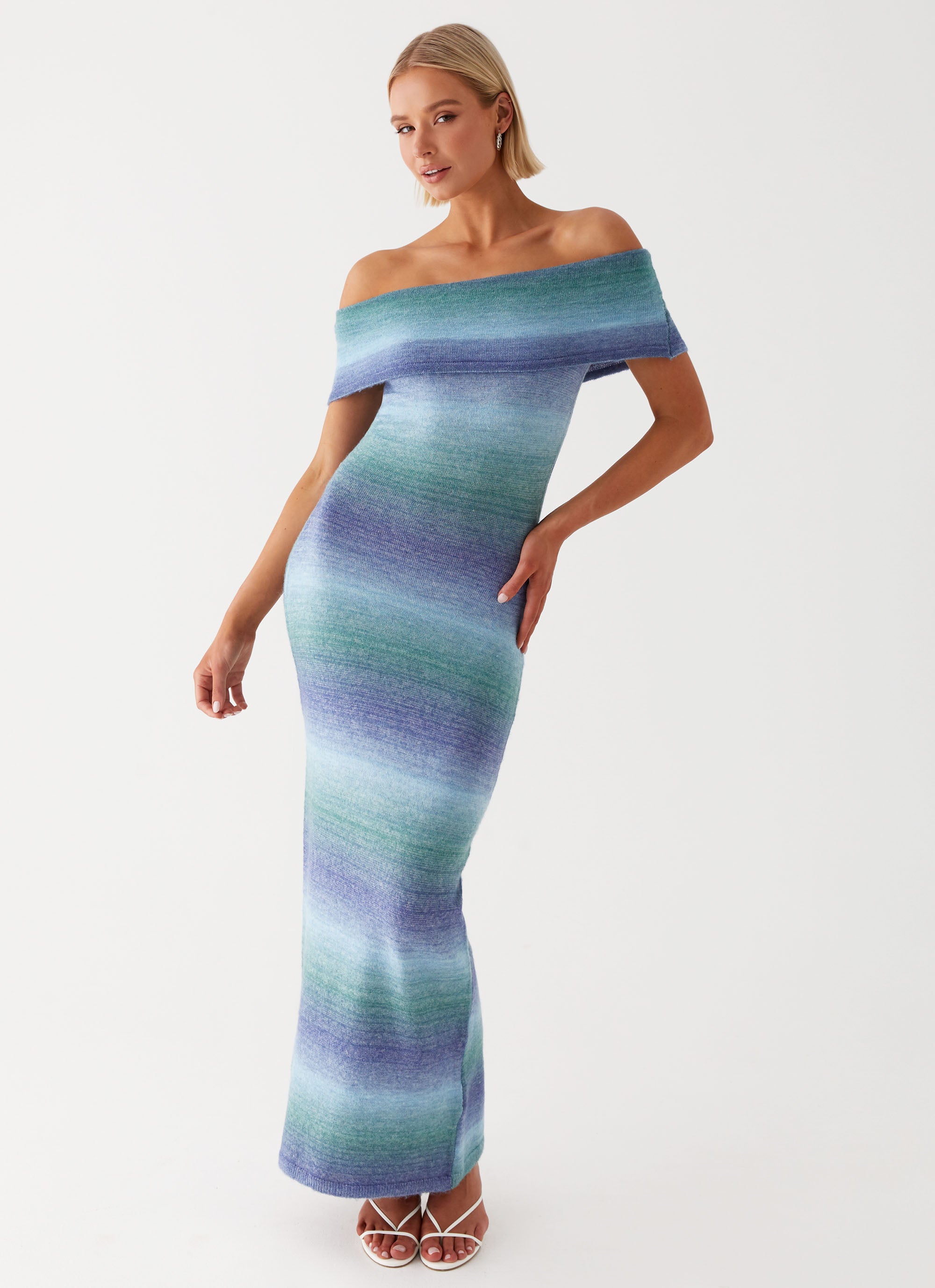 Clarity Knit Maxi Dress - Blue Ombre – Peppermayo US