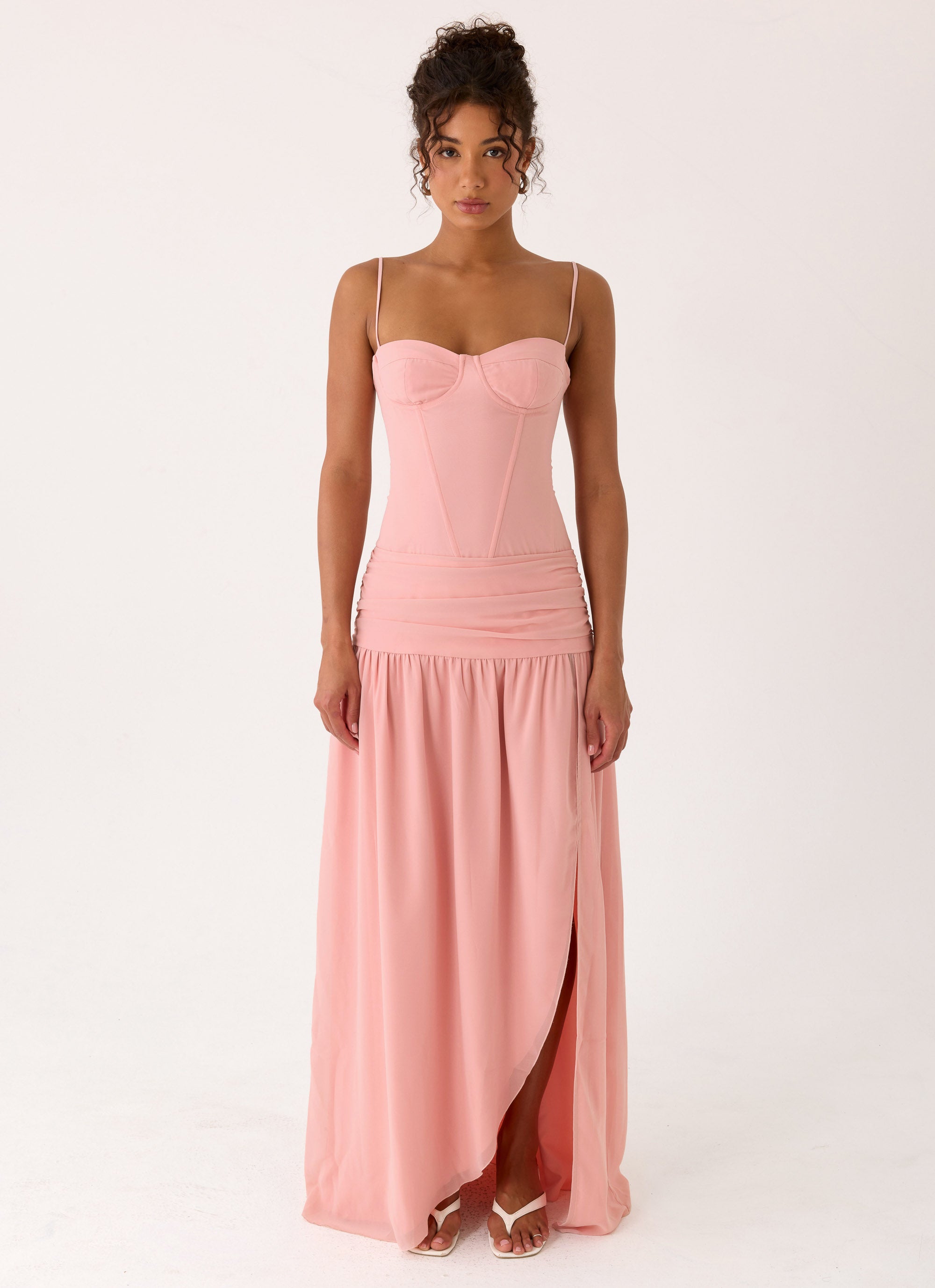Clemence Bustier Maxi Dress - Coral Coral / US 2 Clemence Bustier Maxi Dress - Coral Coral / US 2
