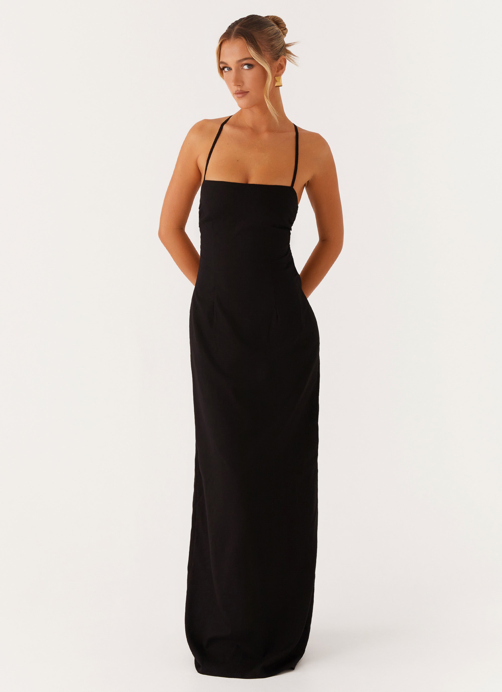 Cora Backless Maxi Dress - Black Peppermayo US Cora Backless Maxi Dress - Black Peppermayo US