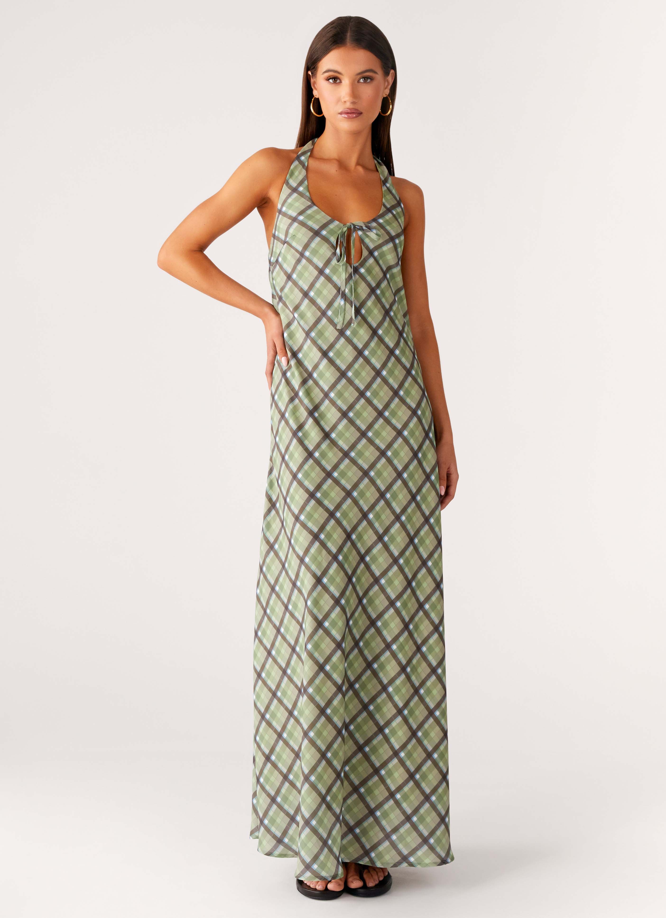 Coralie Maxi Dress - Cedar Check Cedar Check / US 8 Coralie Maxi Dress - Cedar Check Cedar Check / US 8