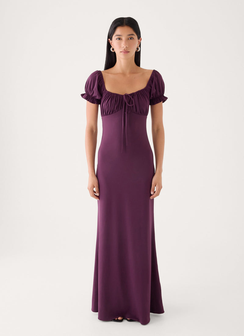Dahli Jersey Maxi Dress - Eggplant