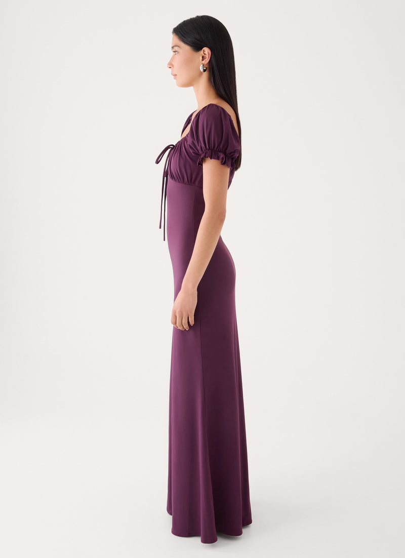 Dahli Jersey Maxi Dress - Eggplant