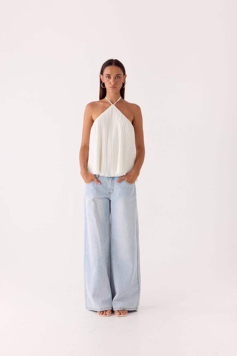 Danni Halter Top - White