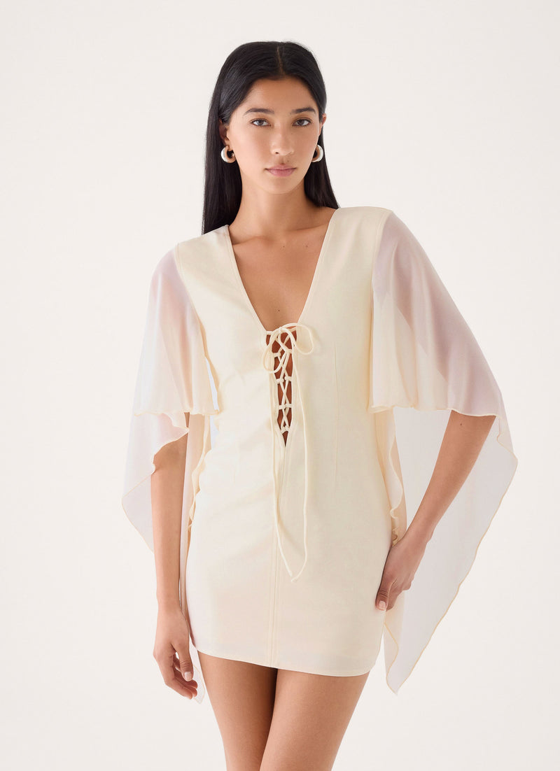 Delphina Mini Dress - Cream