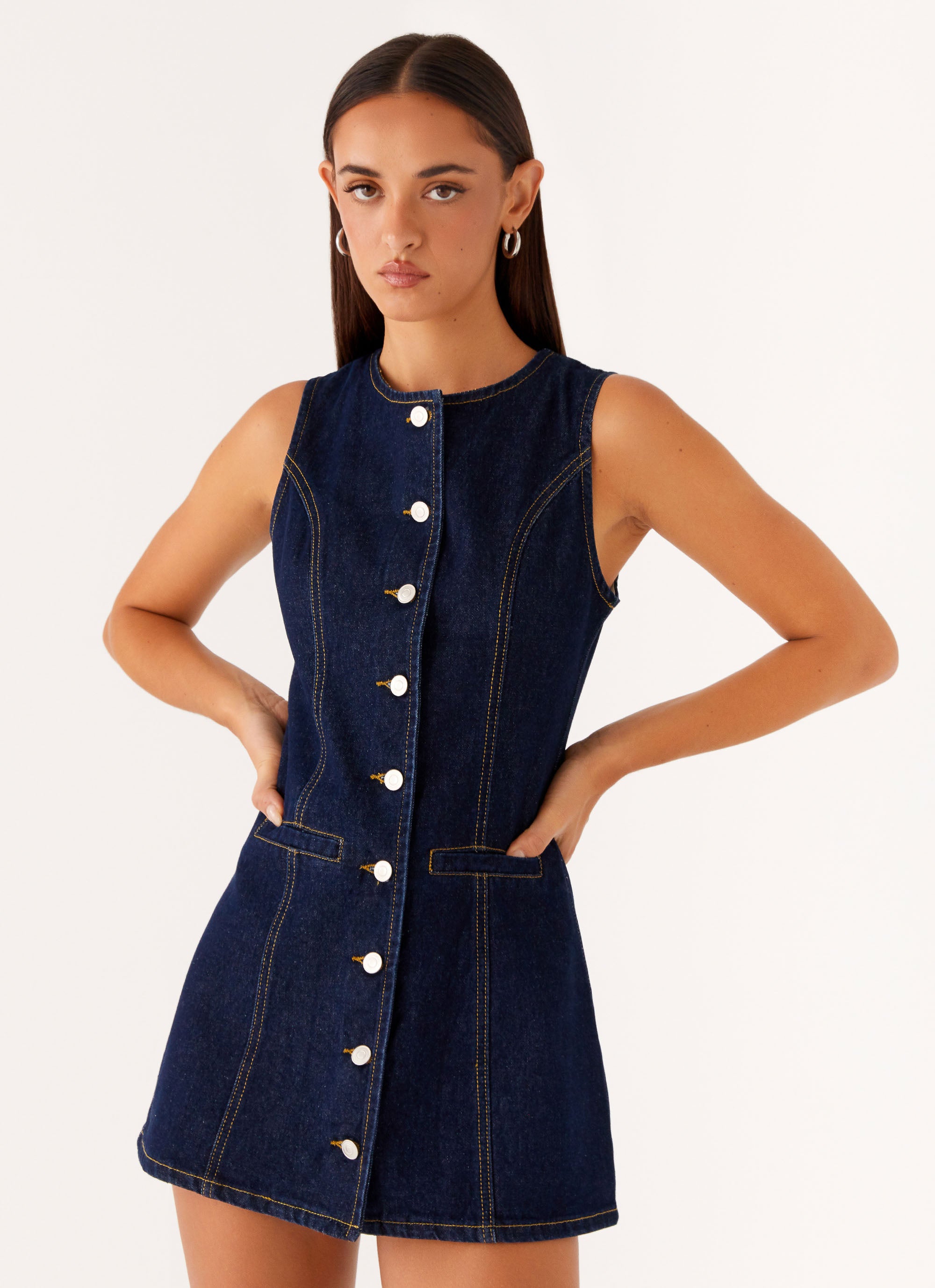 Dolton Mini Dress - Indigo Indigo / US 14 Dolton Mini Dress - Indigo Indigo / US 14