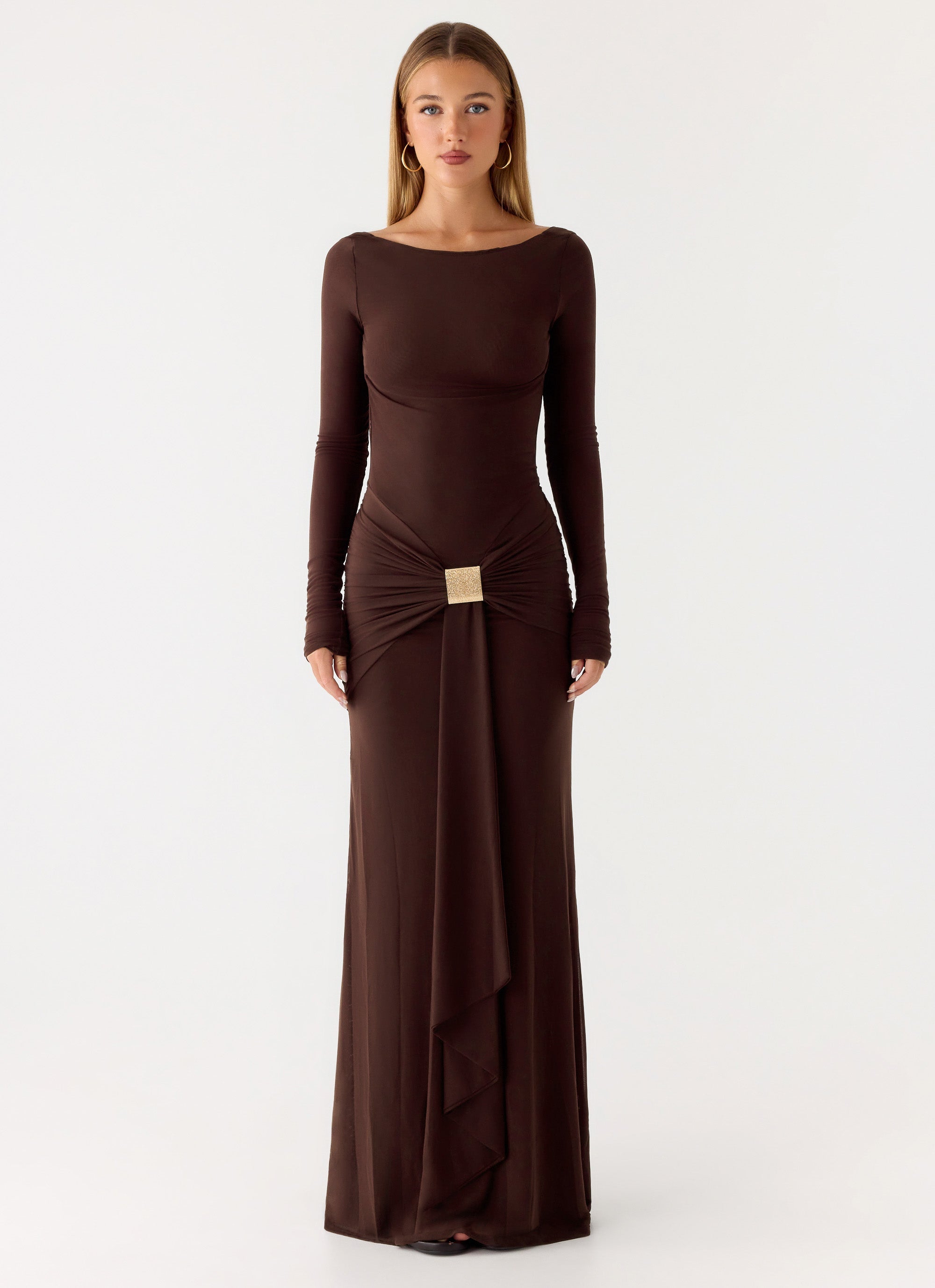 Dray Maxi Dress - Chocolate Chocolate / US 18 Dray Maxi Dress - Chocolate Chocolate / US 18