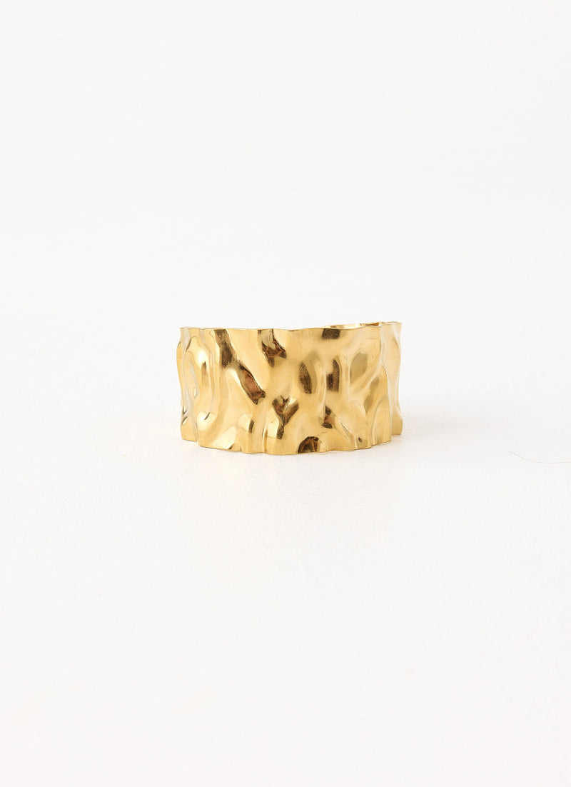 Daisy Drift Bangle - Gold