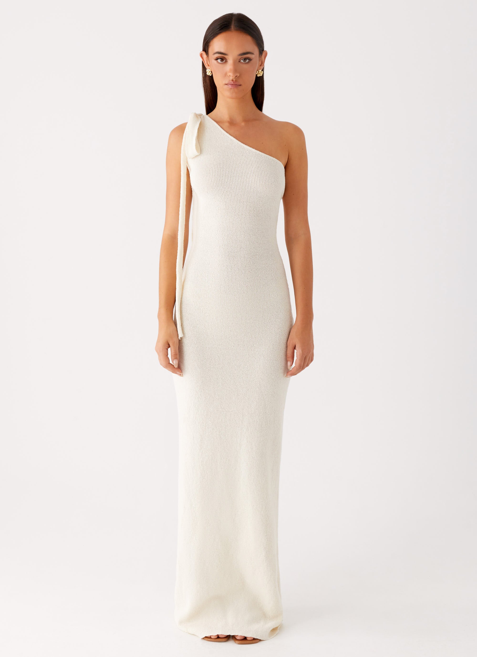 Easton Knit Maxi Dress - White Easton Knit Maxi Dress - White