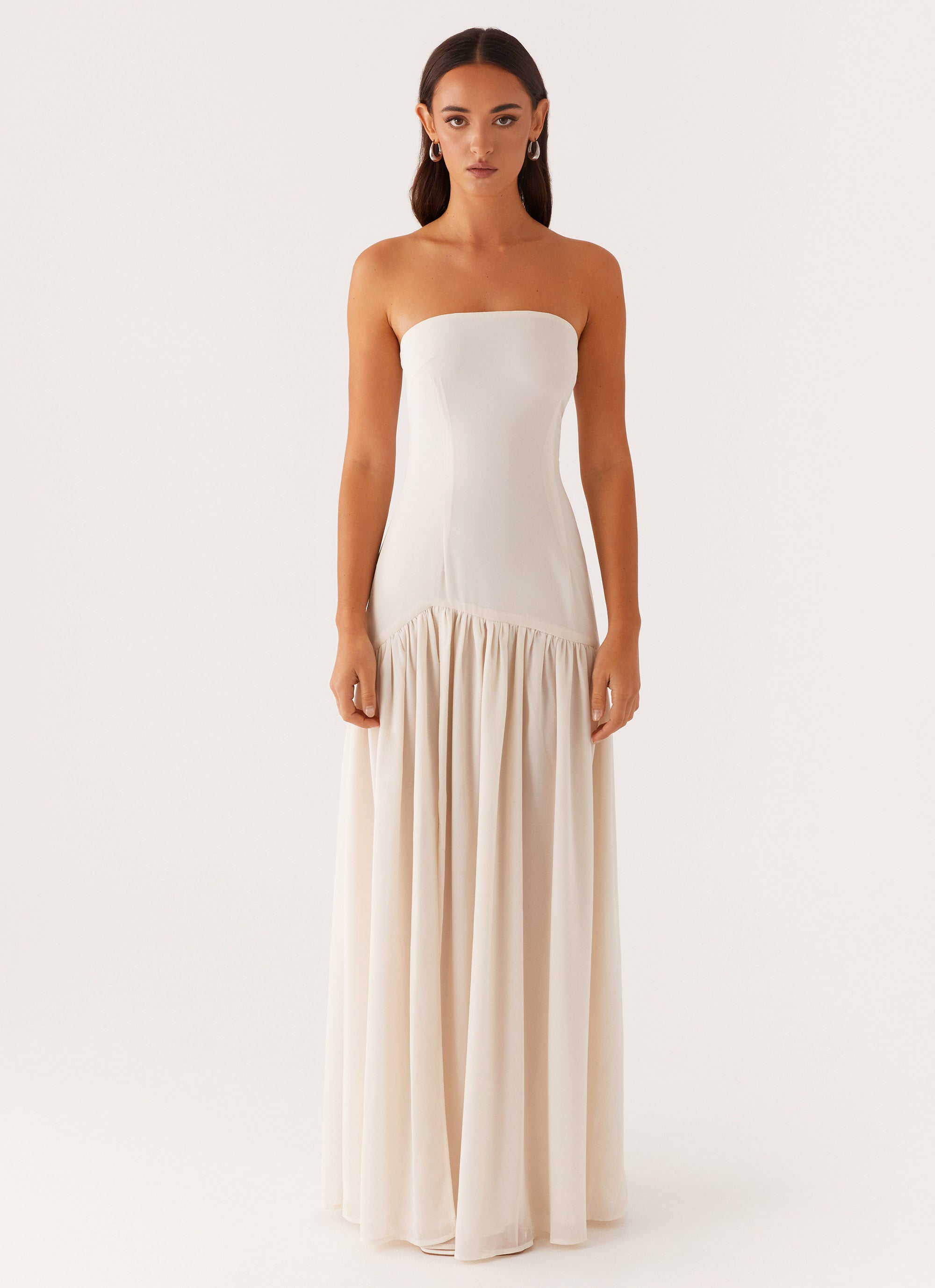Eden Strapless Maxi Dress - Ivory Ivory / US 18 Eden Strapless Maxi Dress - Ivory Ivory / US 18