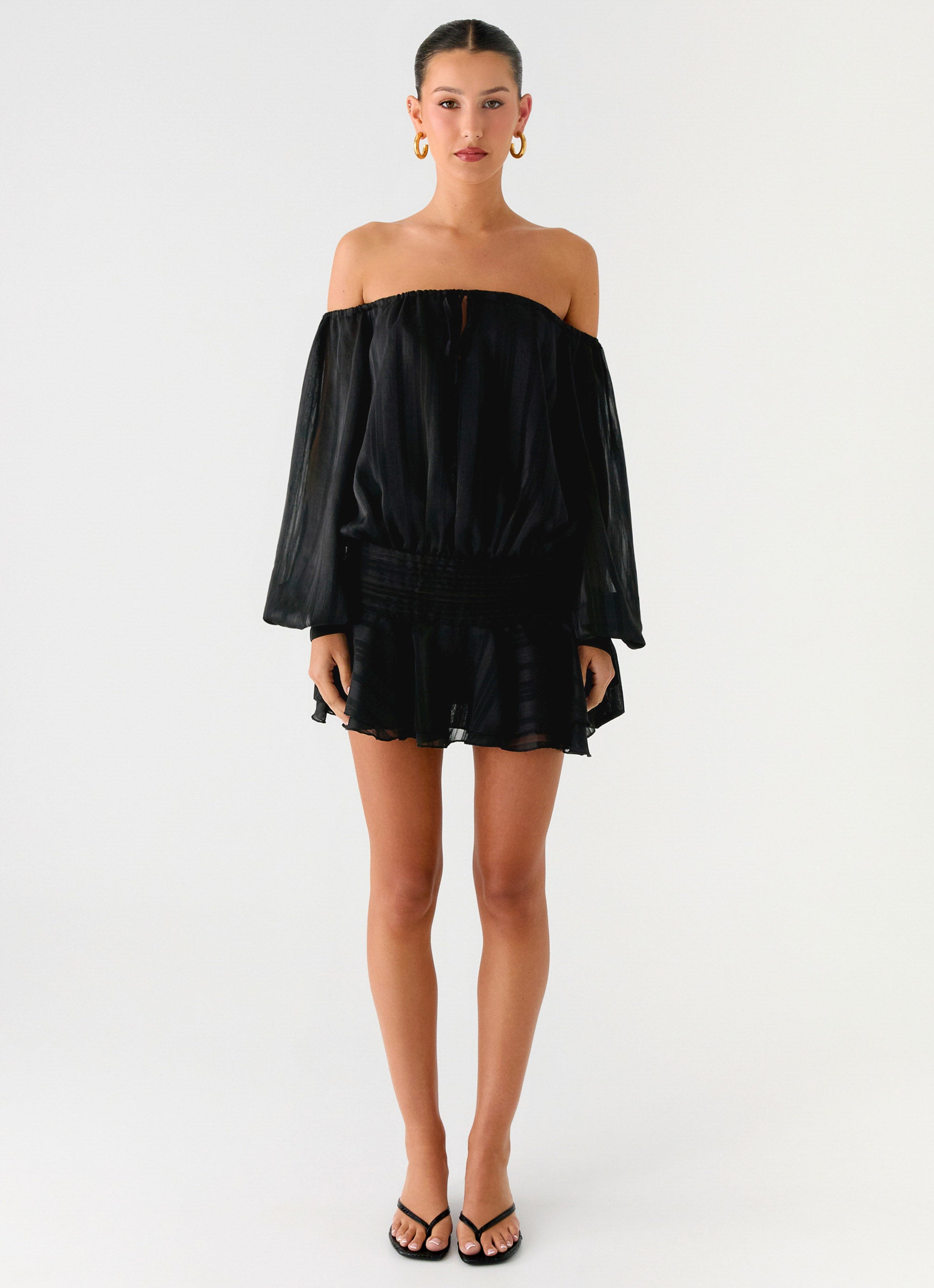 Eira Balloon Sleeve Mini Dress