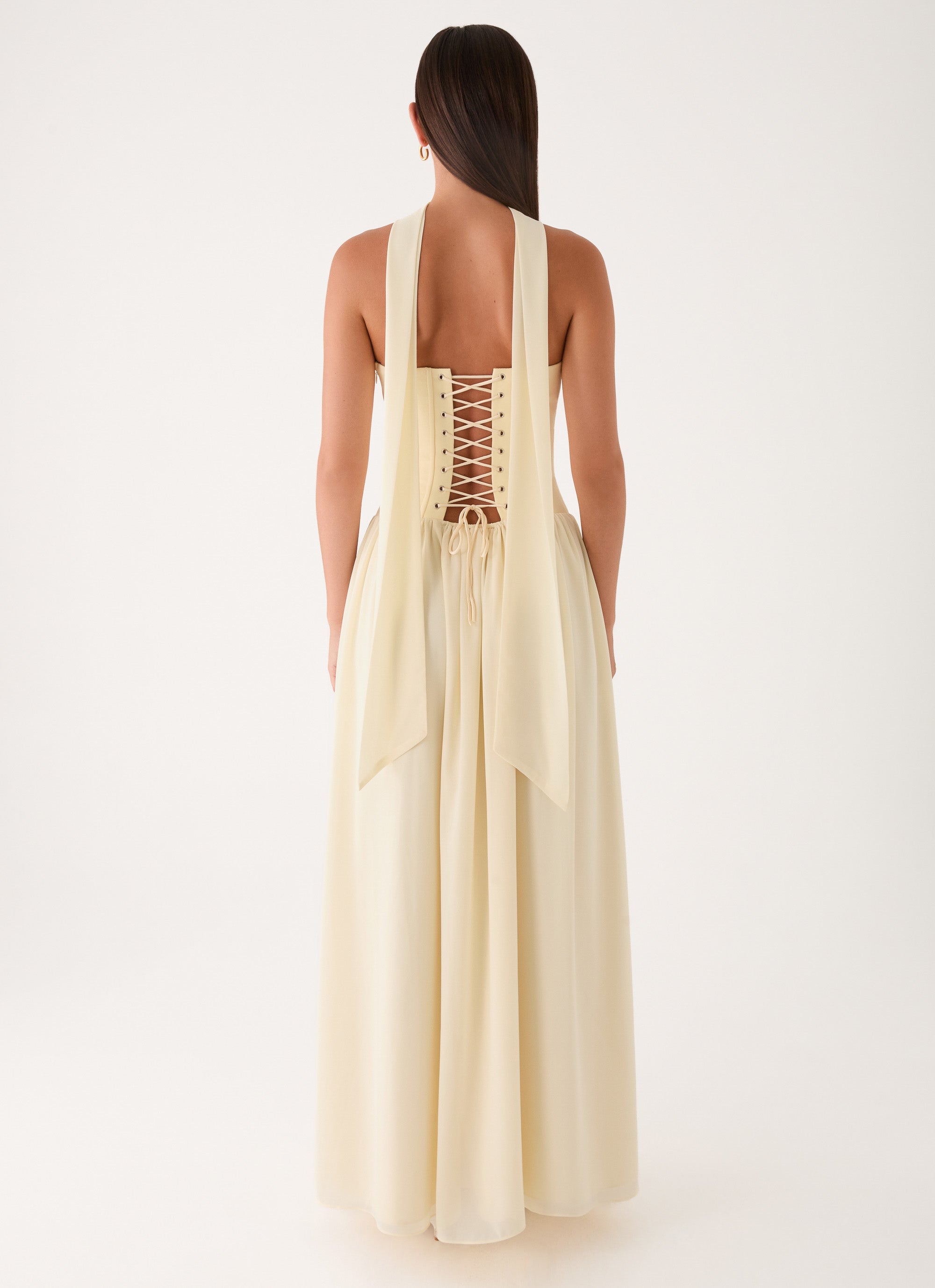 Elianah Scarf Maxi Dress - Yellow Yellow / US 6 Elianah Scarf Maxi Dress - Yellow Yellow / US 6