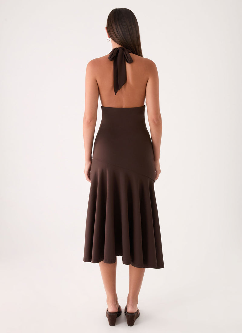 Enyah Midi Dress - Chocolate