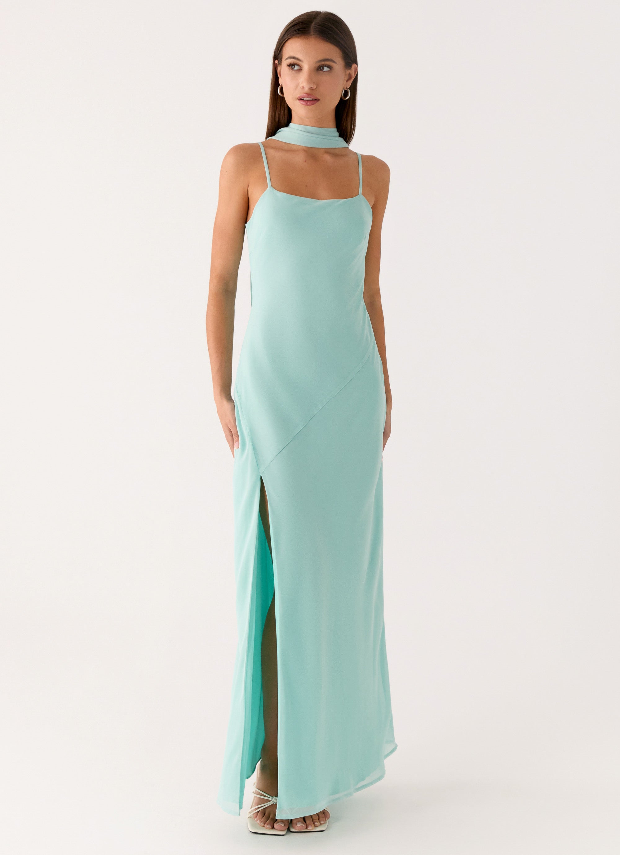 Eternelle Square Neck Maxi Dress - Teal Peppermayo US Eternelle Square Neck Maxi Dress - Teal Peppermayo US