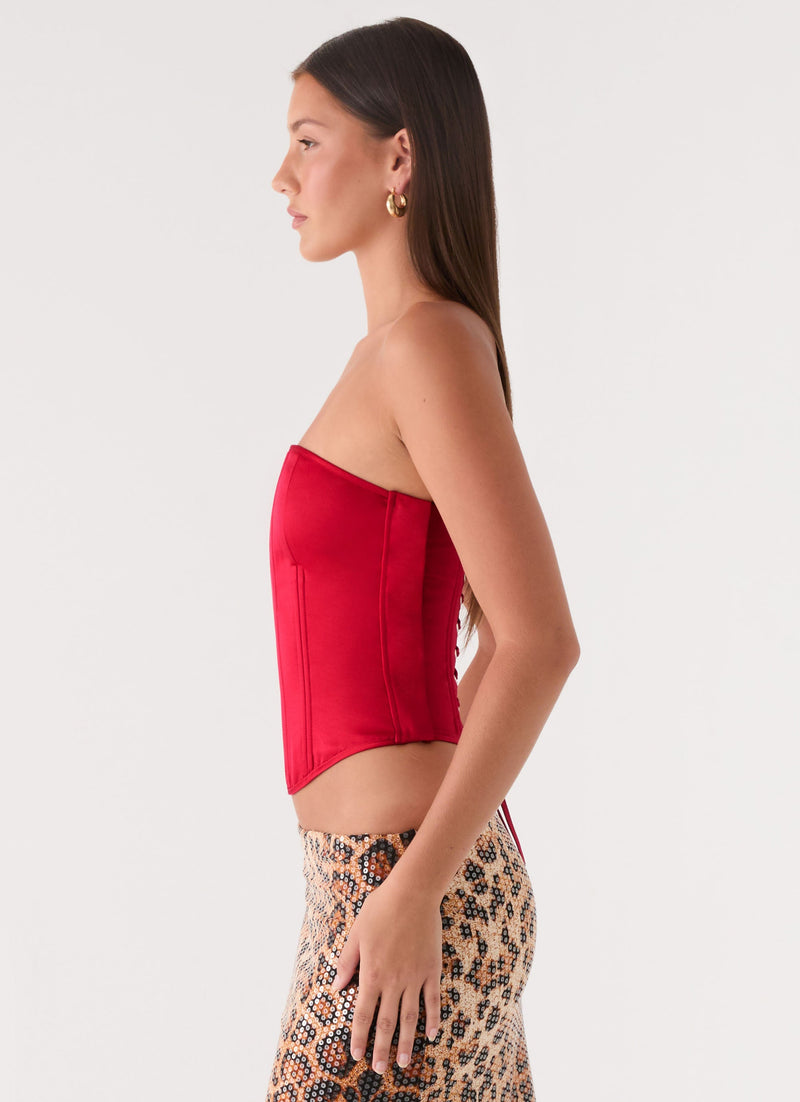 Evaleigh Corset - Deep Red