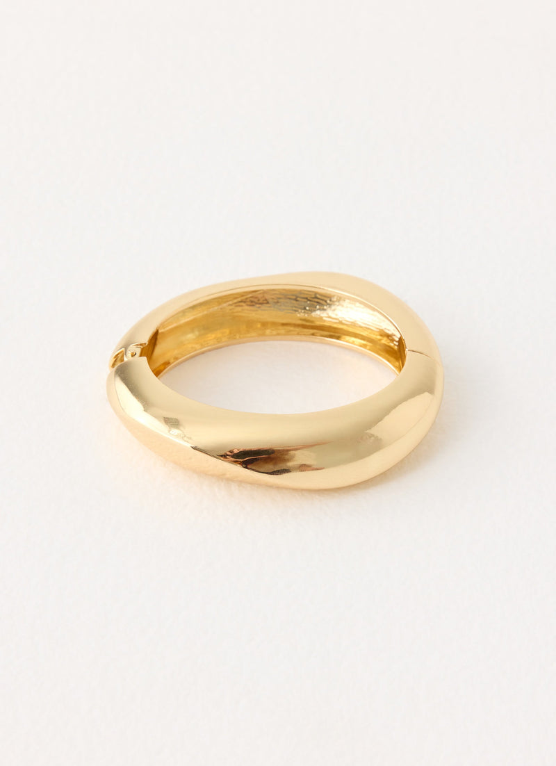 Faded Bloom Bangle - Gold