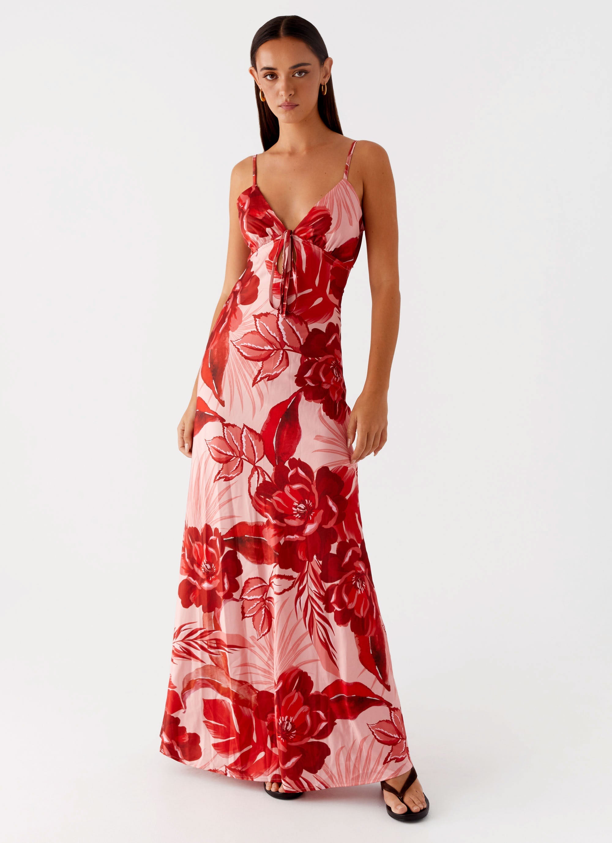 Flora Satin Maxi Dress Flora Satin Maxi Dress