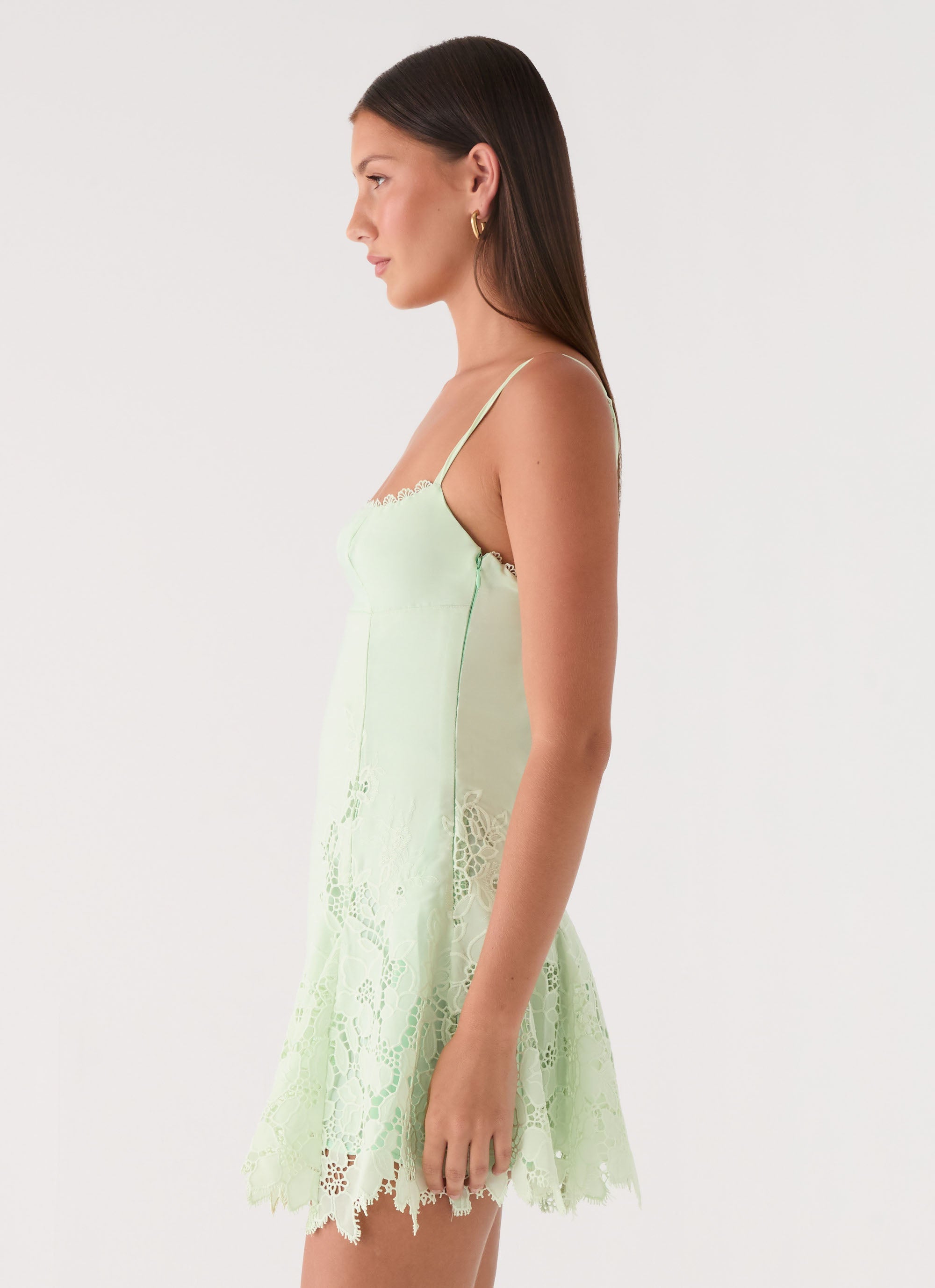 Florine Mini Dress - Pistachio Pistachio / US 14
